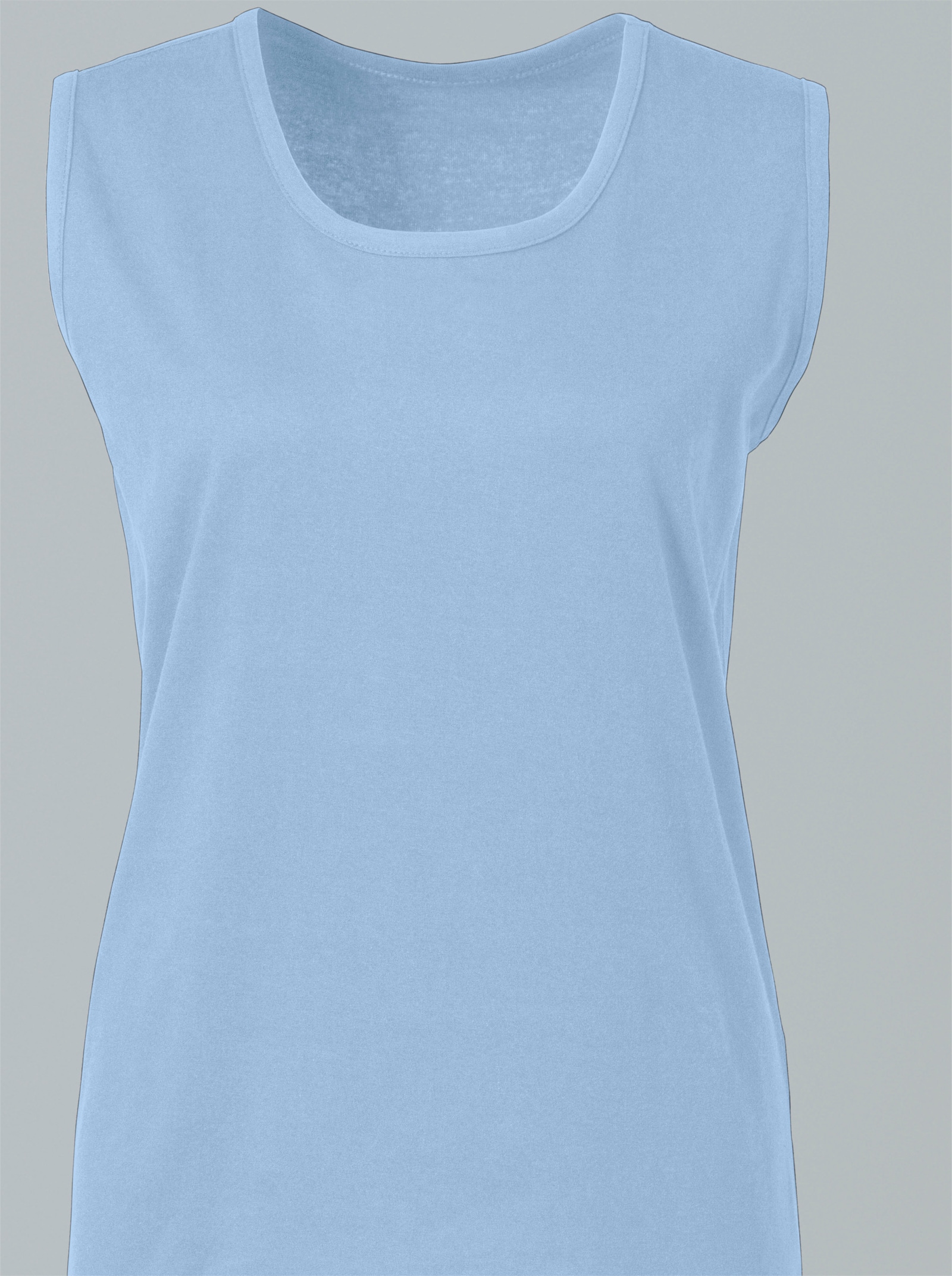 Trägertop mit Rundhals-Ausschnitt - bleu