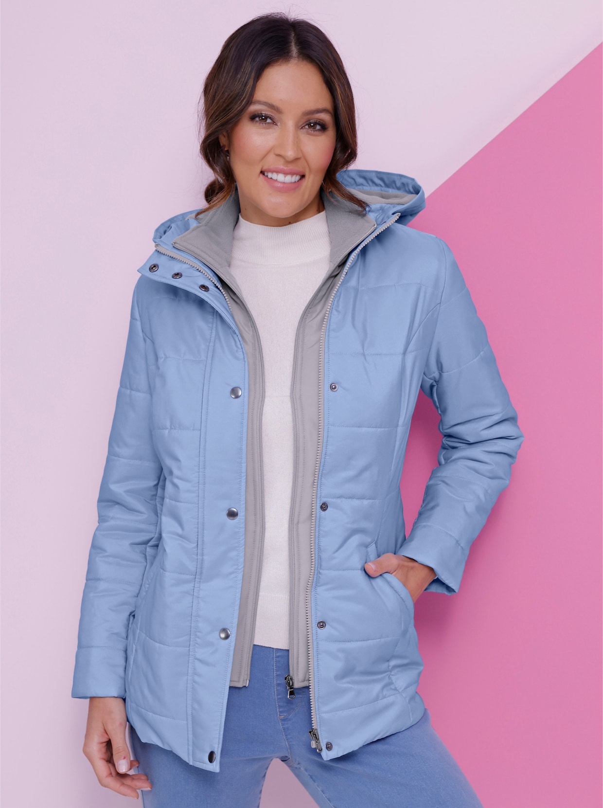 2-in-1-Jacke - bleu-steingrau