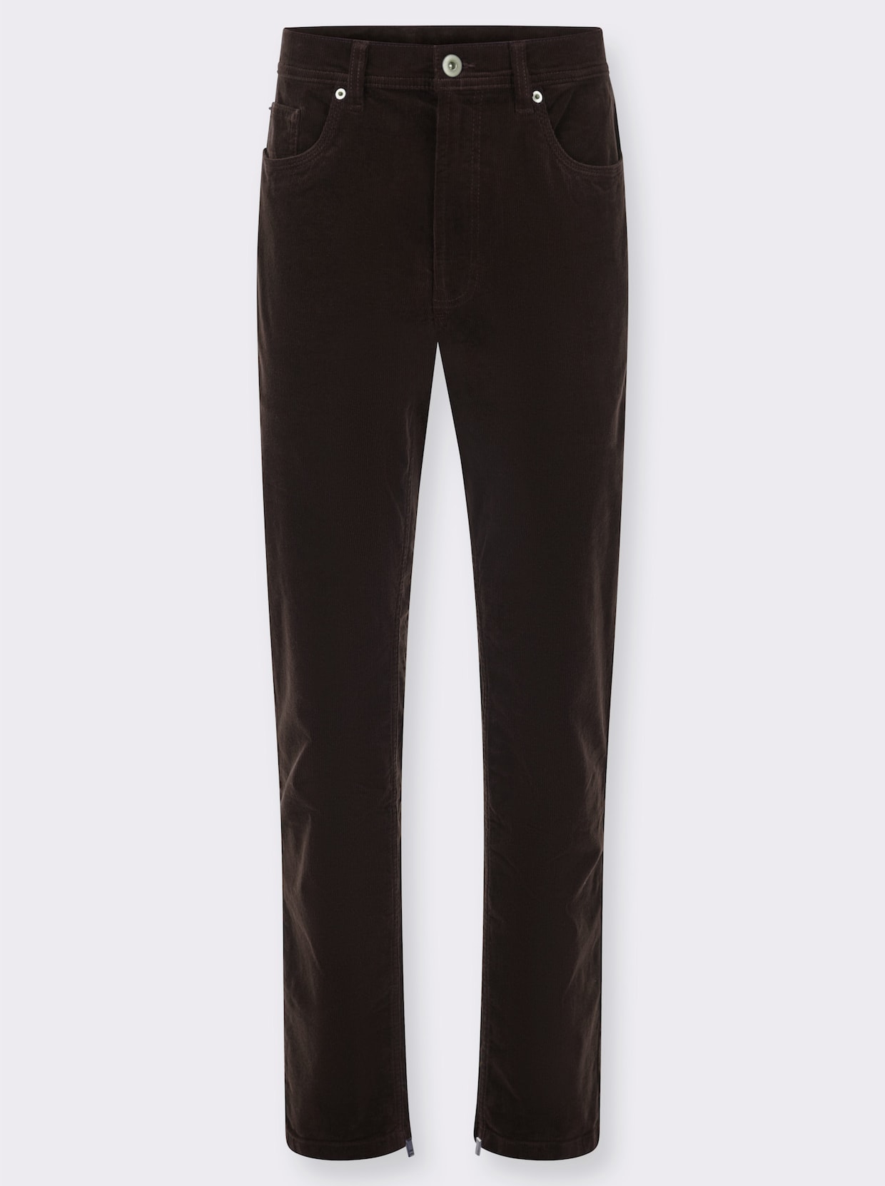 Cordhose aus Baumwoll-Stretch - schoko
