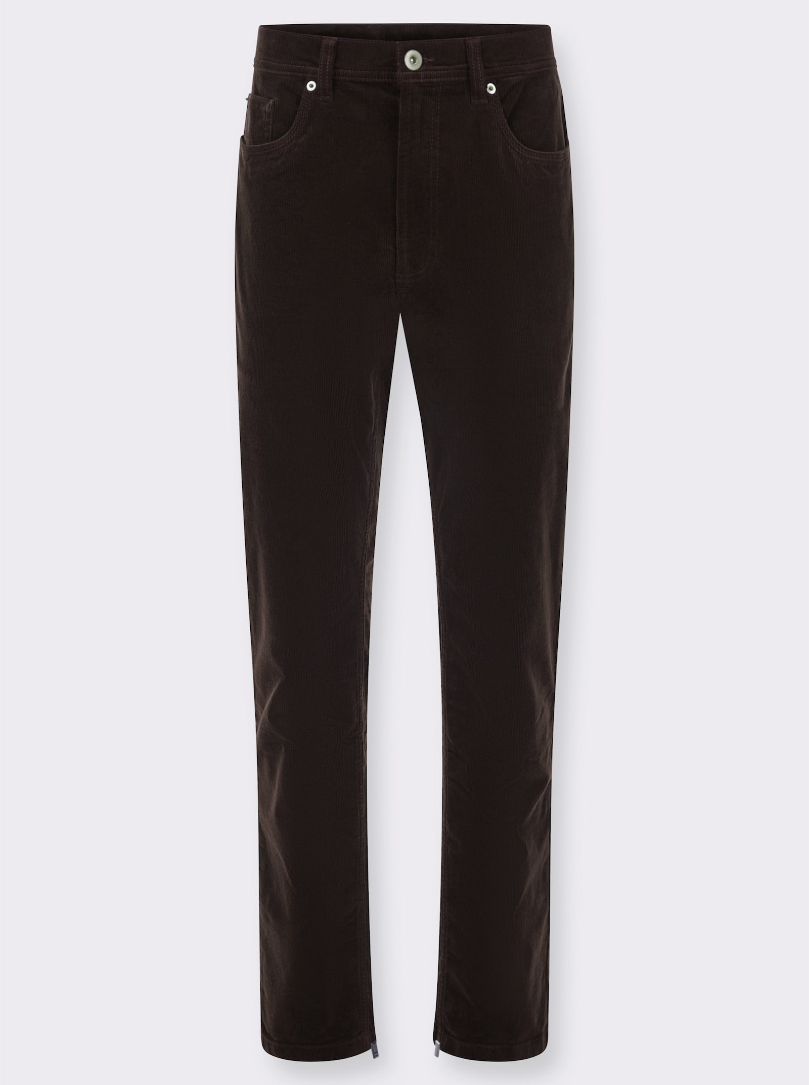 Cordhose aus Baumwoll-Stretch - schoko