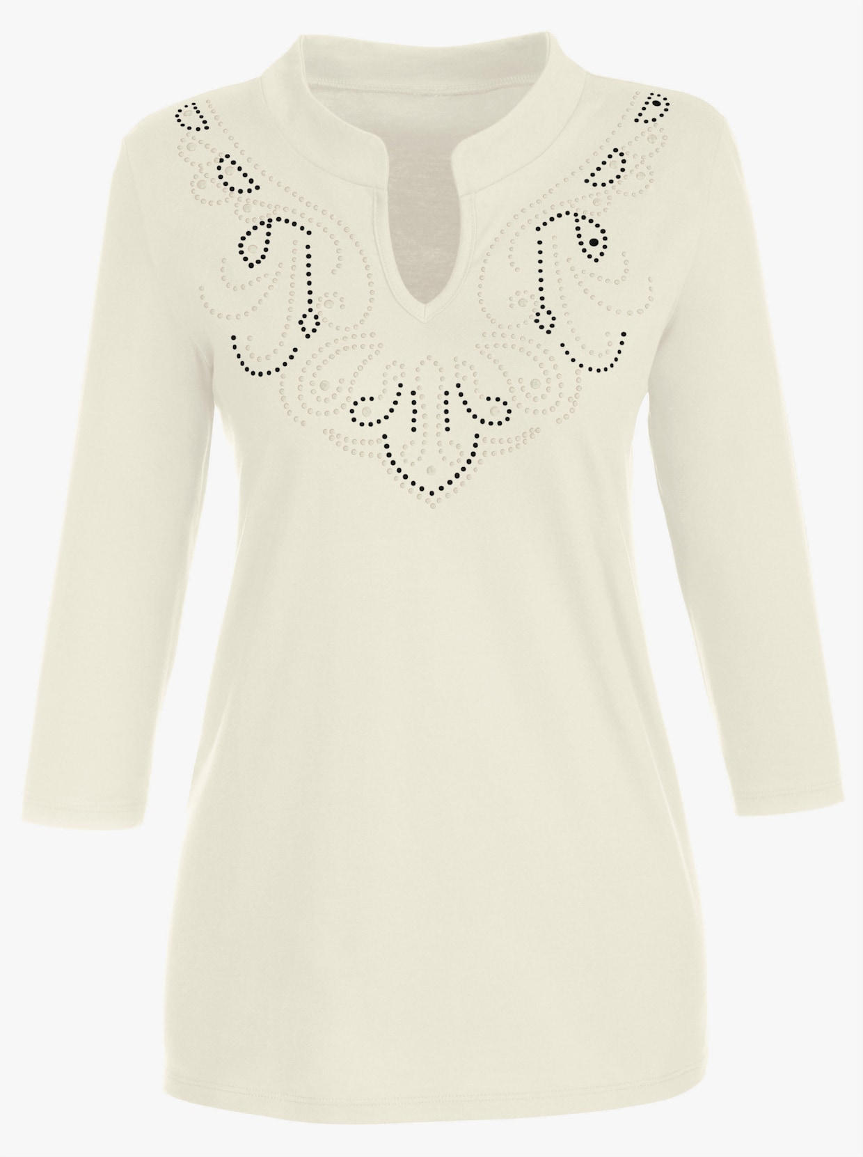 Shirt met 3/4-mouw - ecru