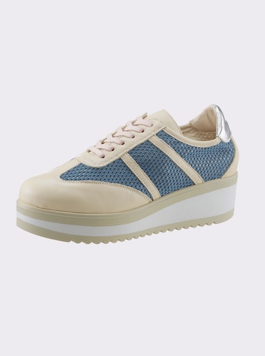 heine Chaussures à lacets - beige-bleu