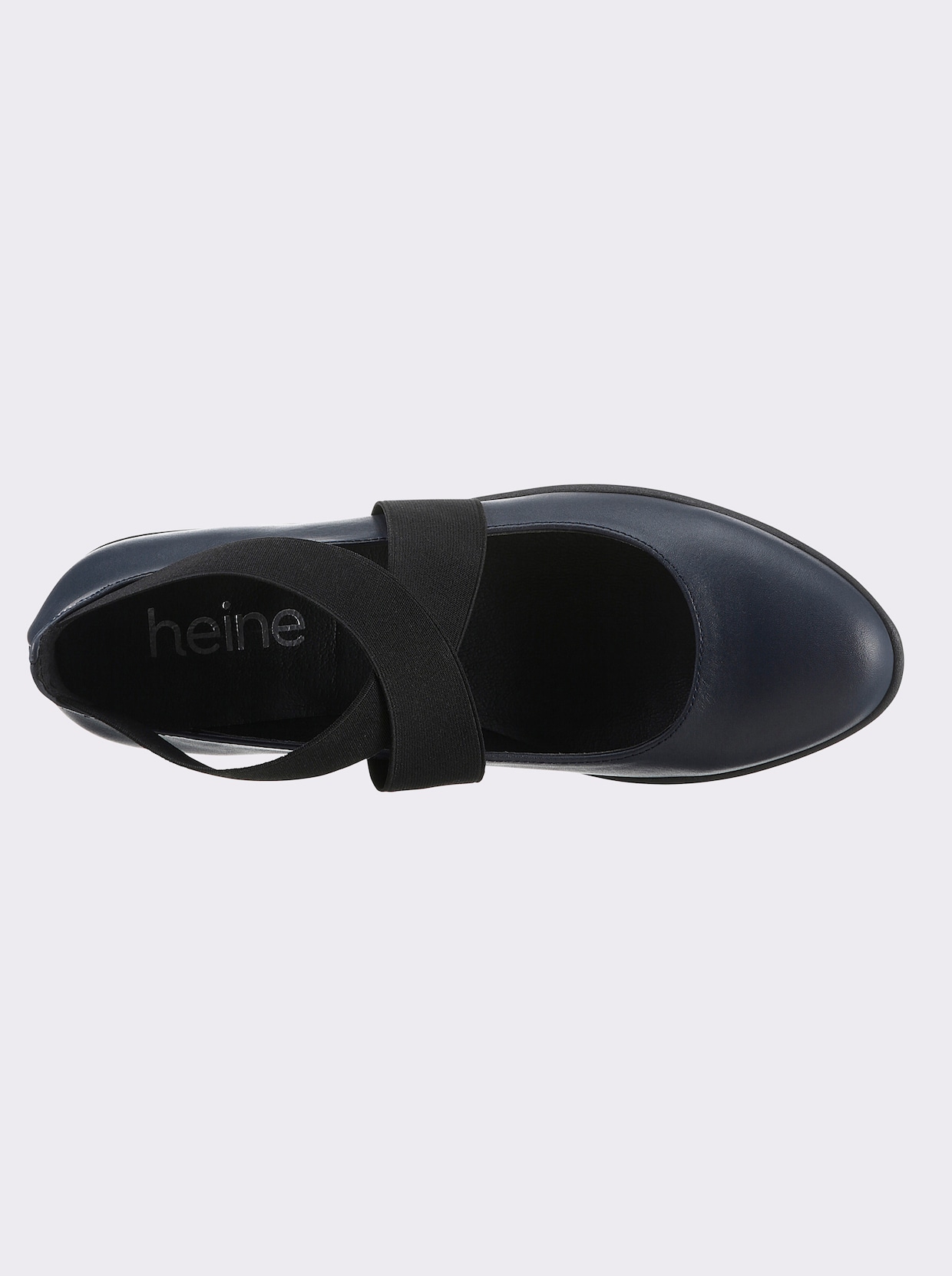 heine Pumps met sleehak - marine-zwart