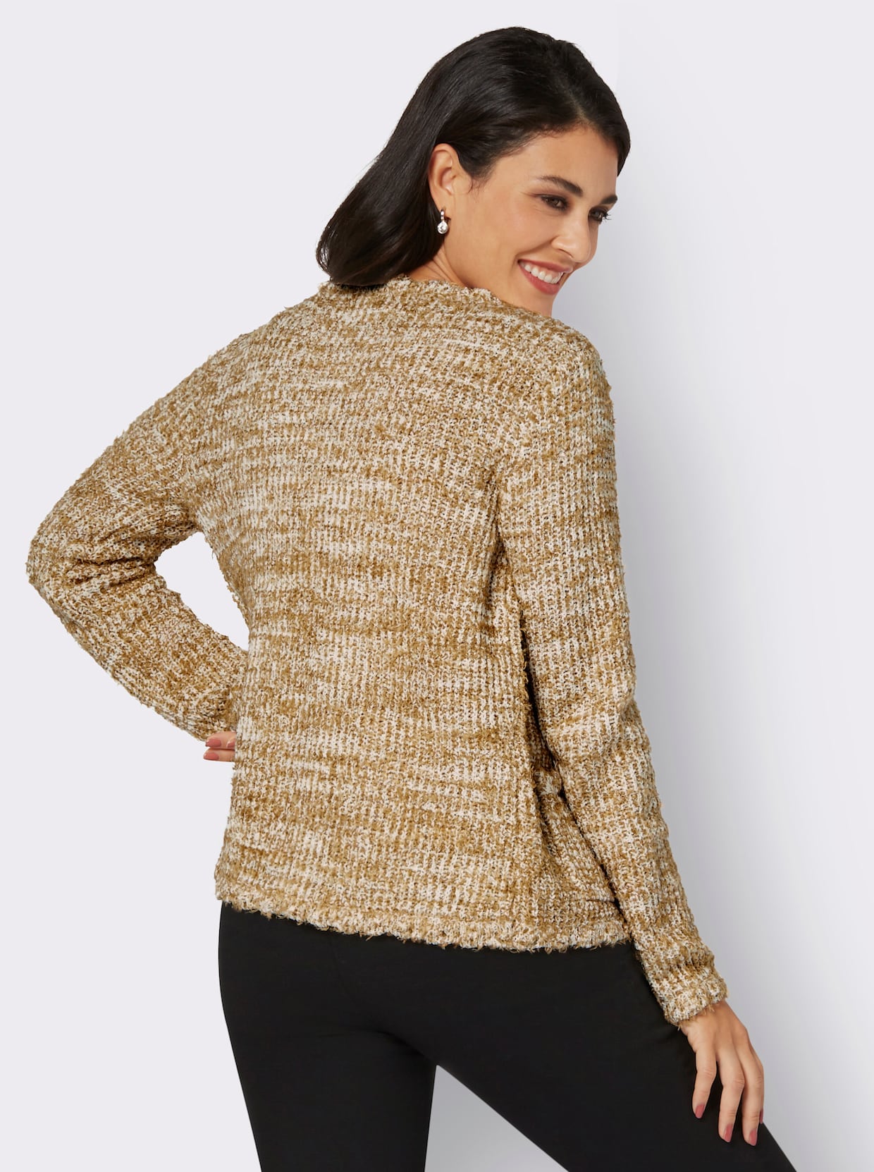 Strickjacke - champagner