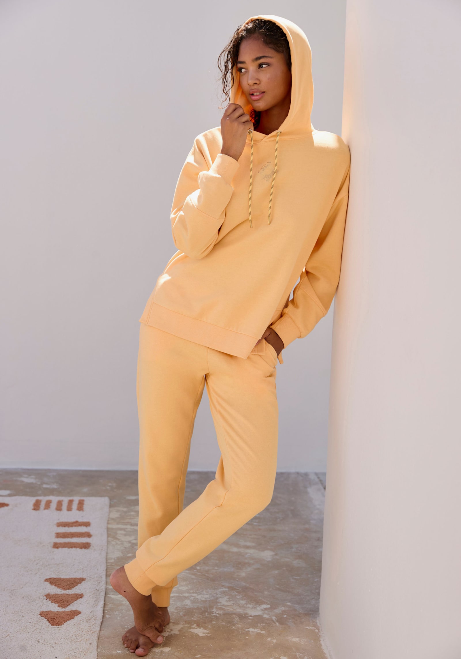 Buffalo Pantalon molletonné - jaune