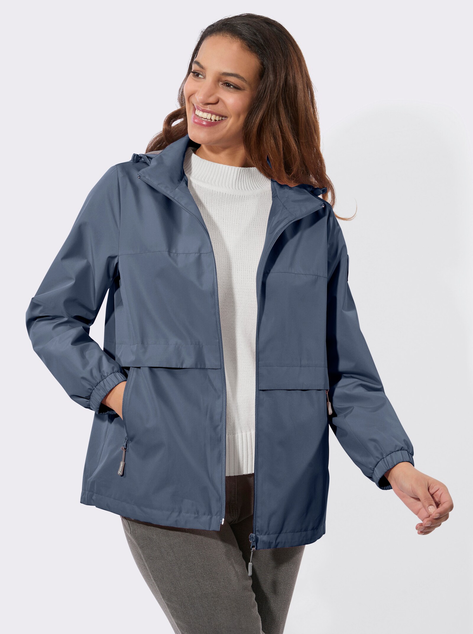 Outdoorjacke für die Übergangszeit - rauchblau