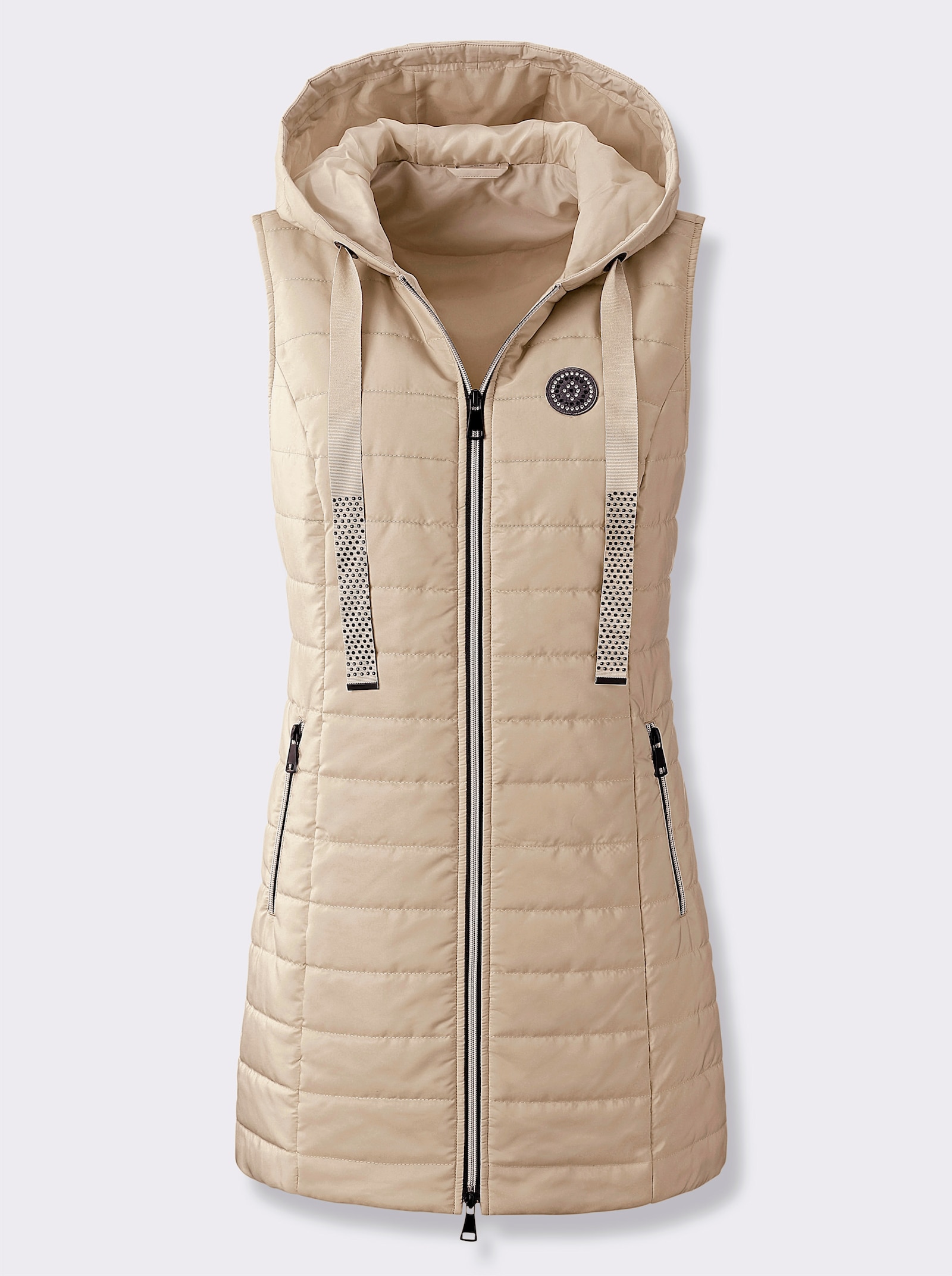 Longweste , auf Taillenhöhe weitenregulierbar - sand