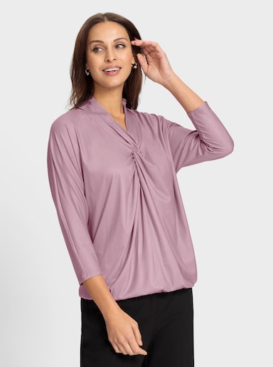 Fledermausshirt mit Knoten-Detail - mauve