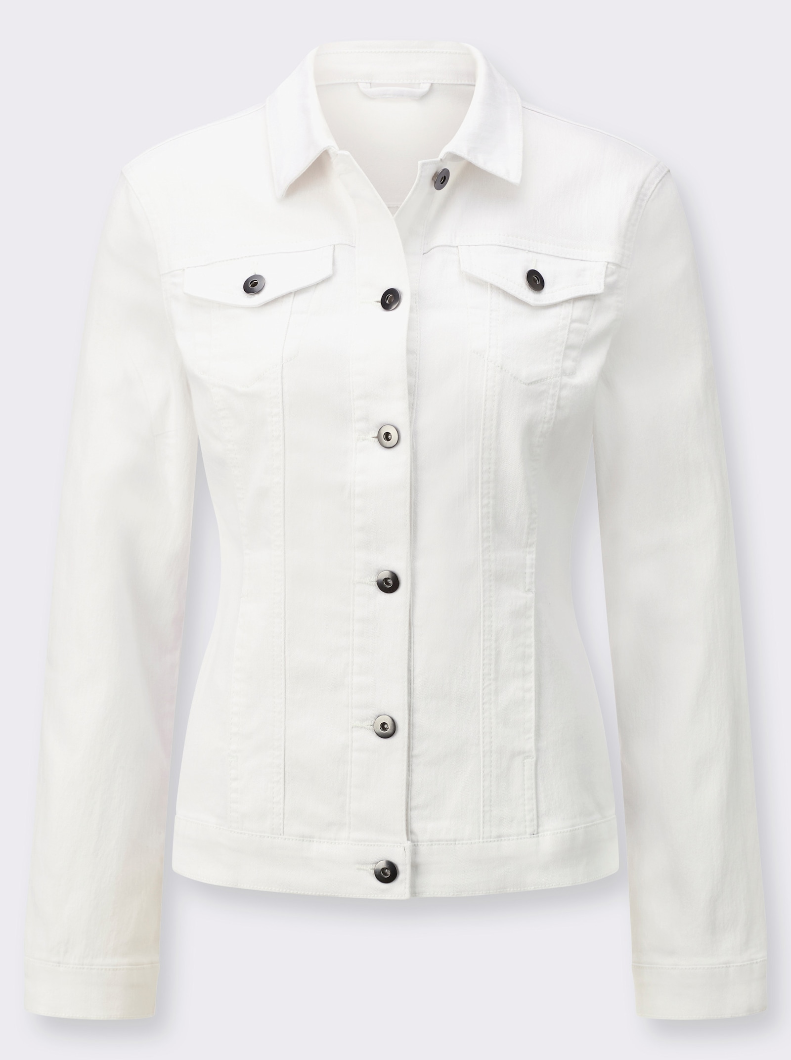 Jeansjack elastisch materiaal - wit