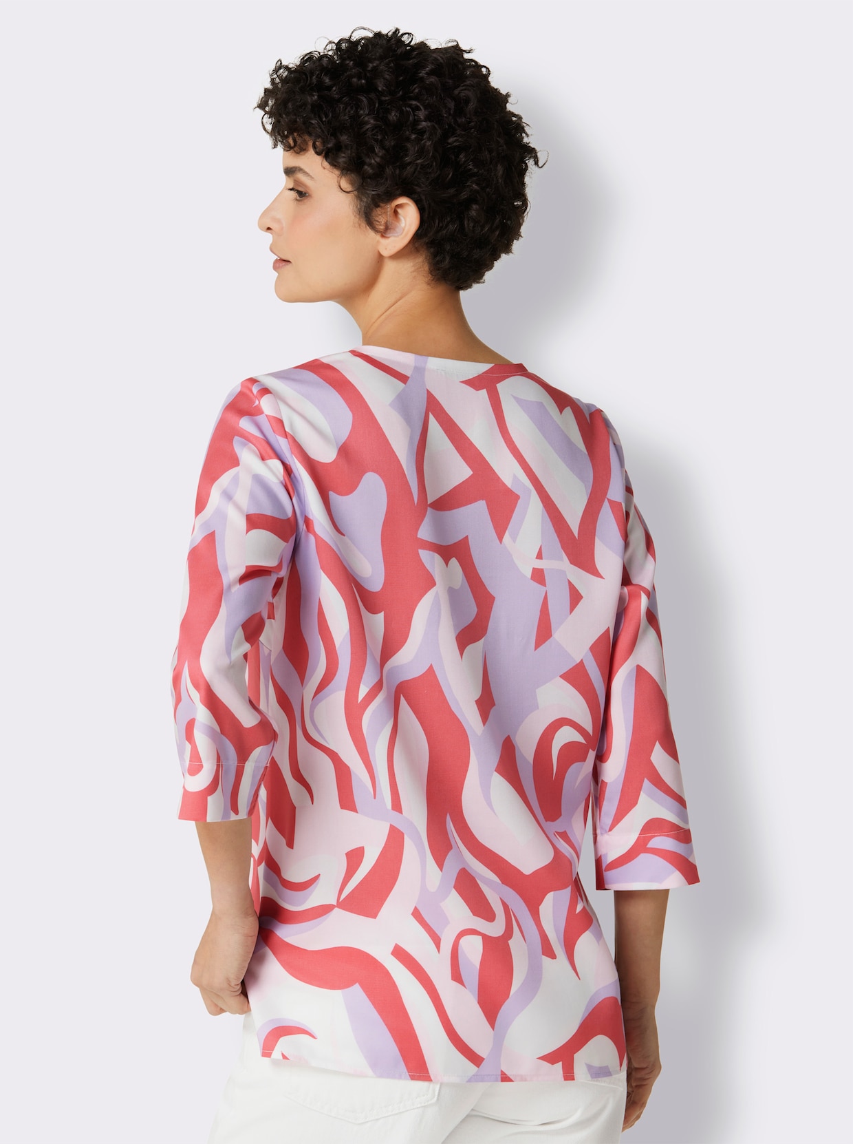 CREATION L PREMIUM Blouse met print - grapefruit/lila bedrukt