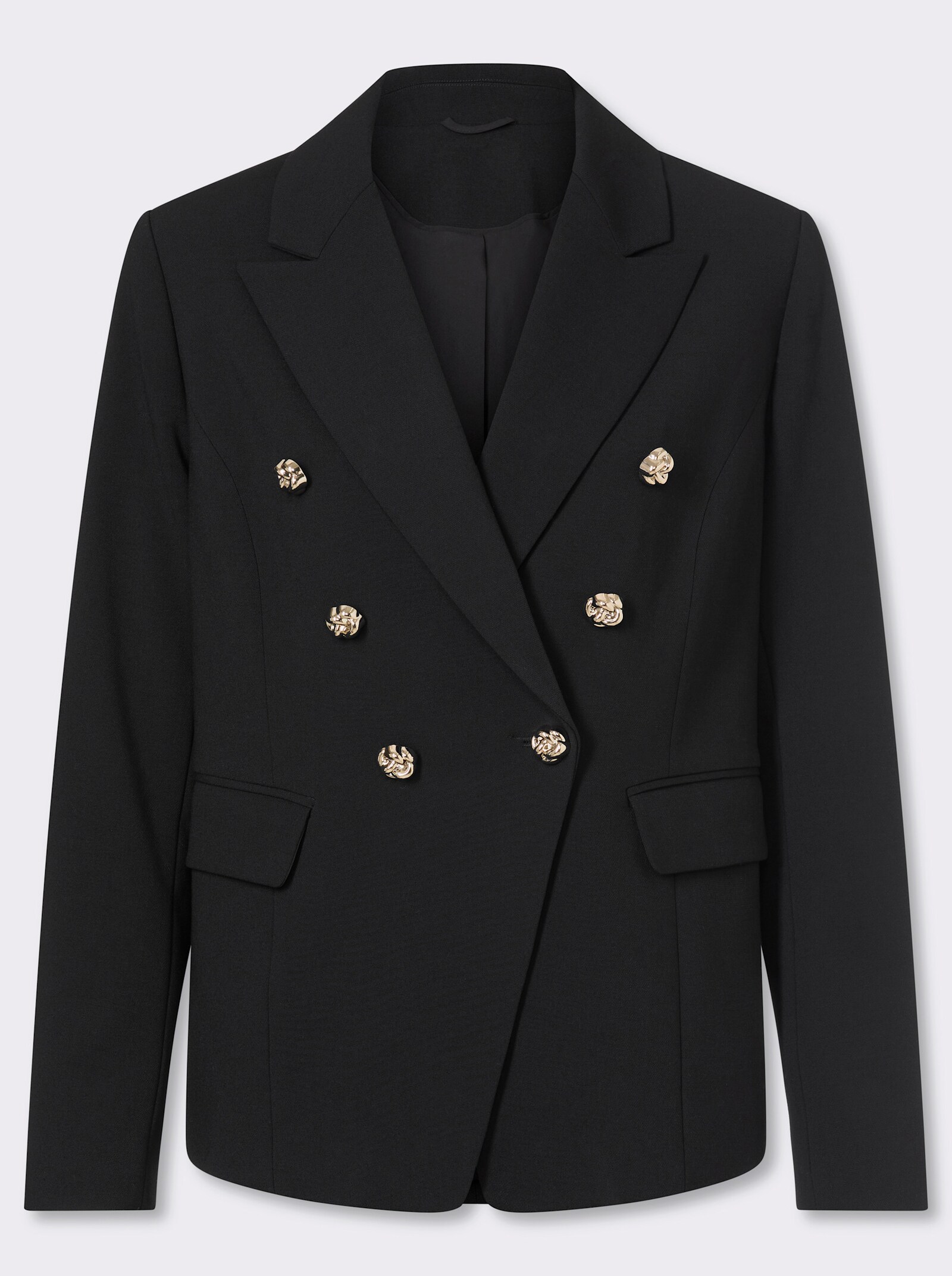heine Blazer mit goldfarbigen Knöpfen - schwarz