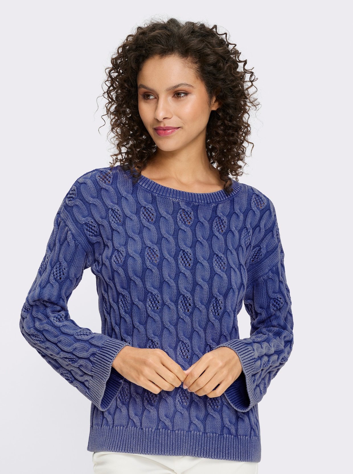 heine Pull encolure ronde - bleu jean