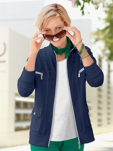 Shirtjacke aus reiner Baumwolle - marine