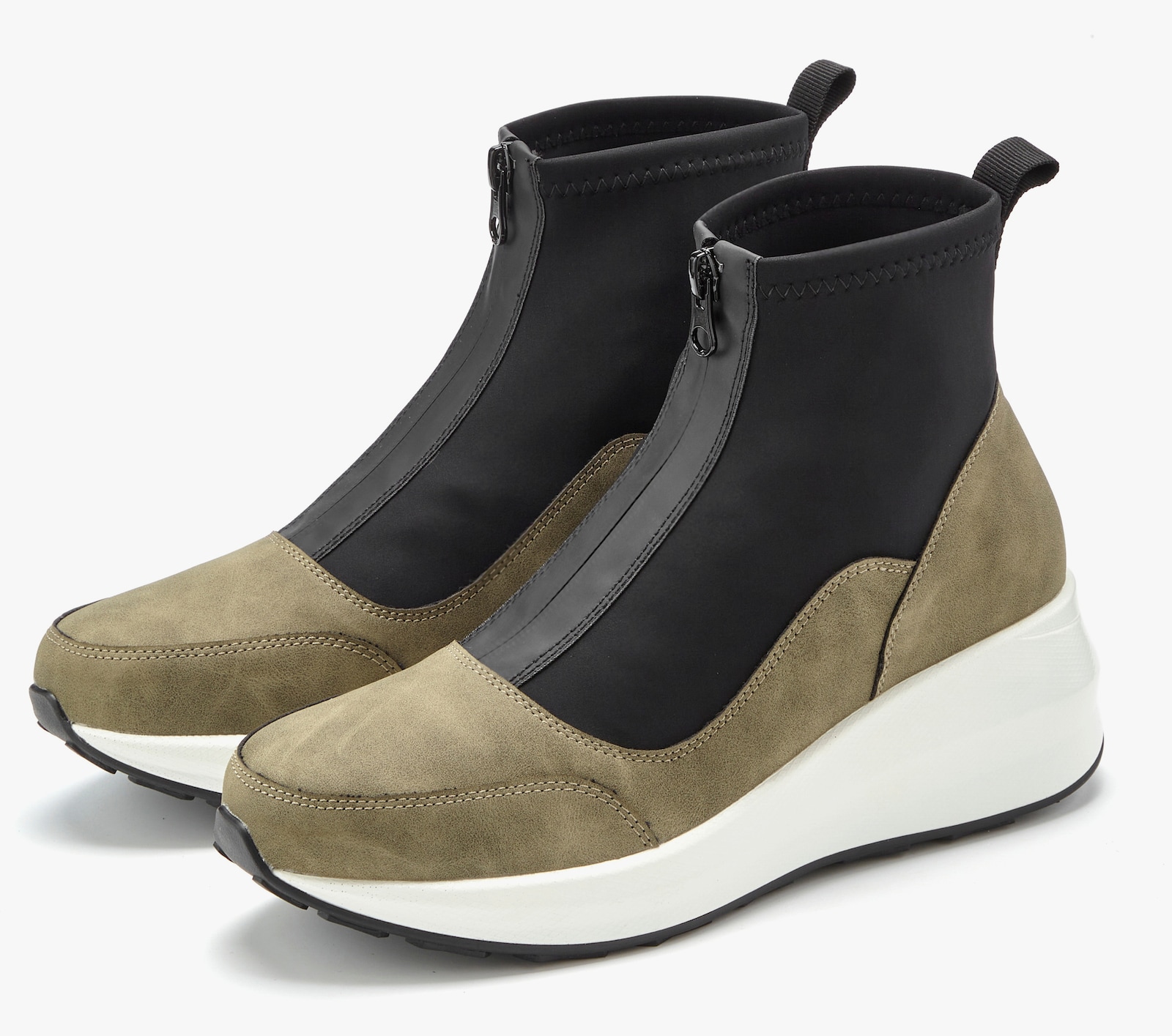 LASCANA Stiefelette - olivfarben