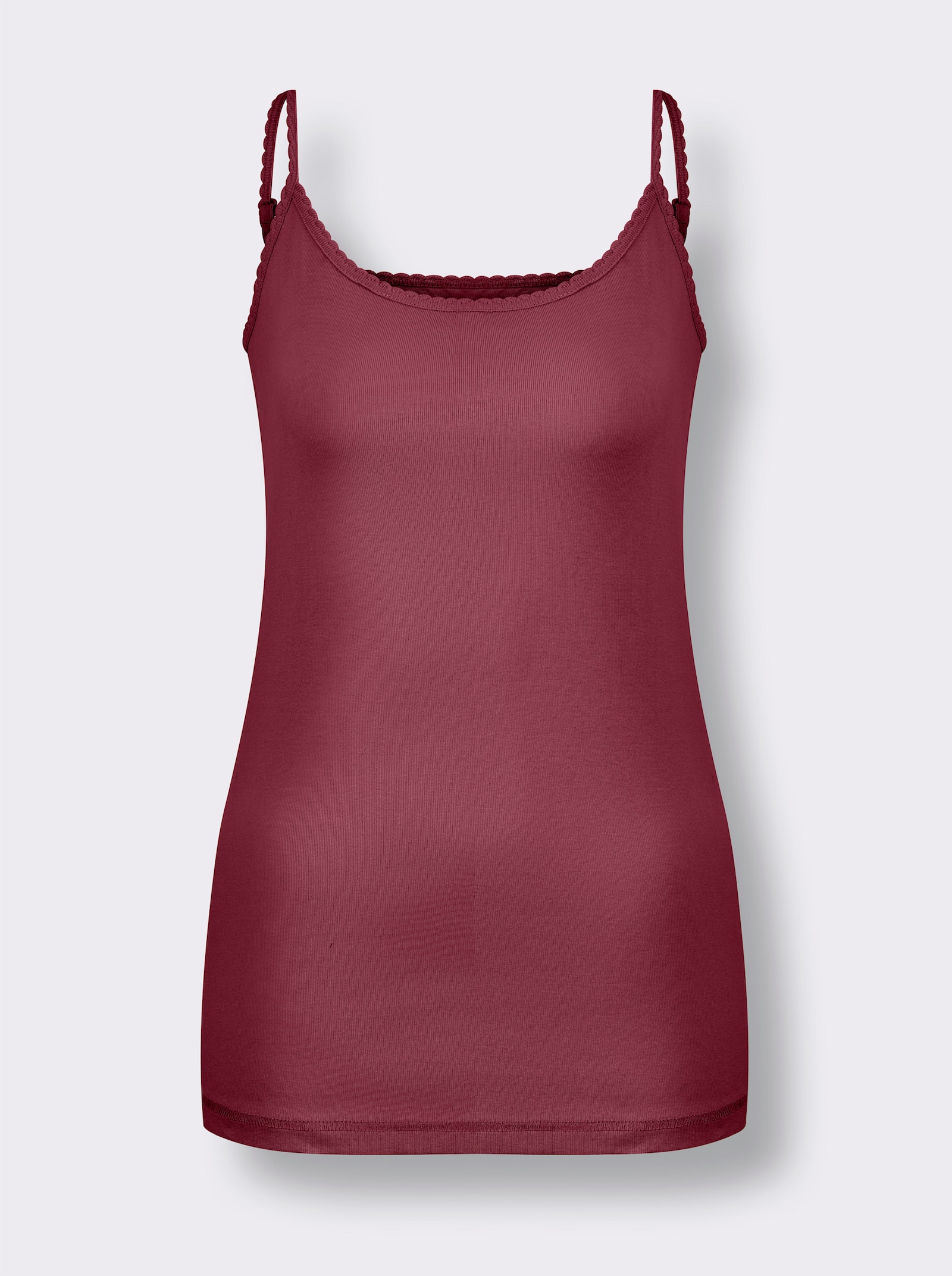 Trägerhemd - steingrau + sand + bordeaux