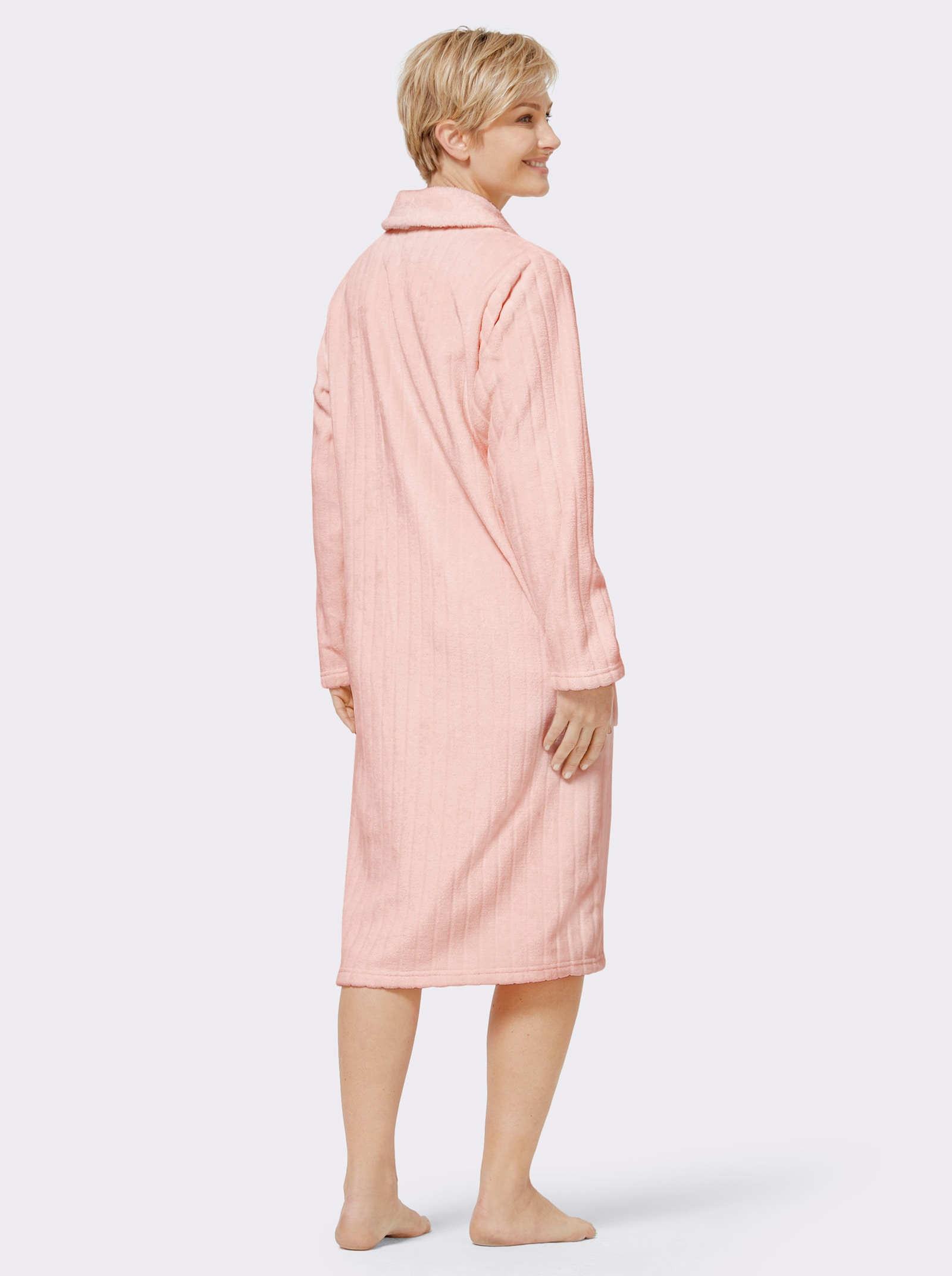 Comtessa Ochtendjas met streepstructuur - apricot