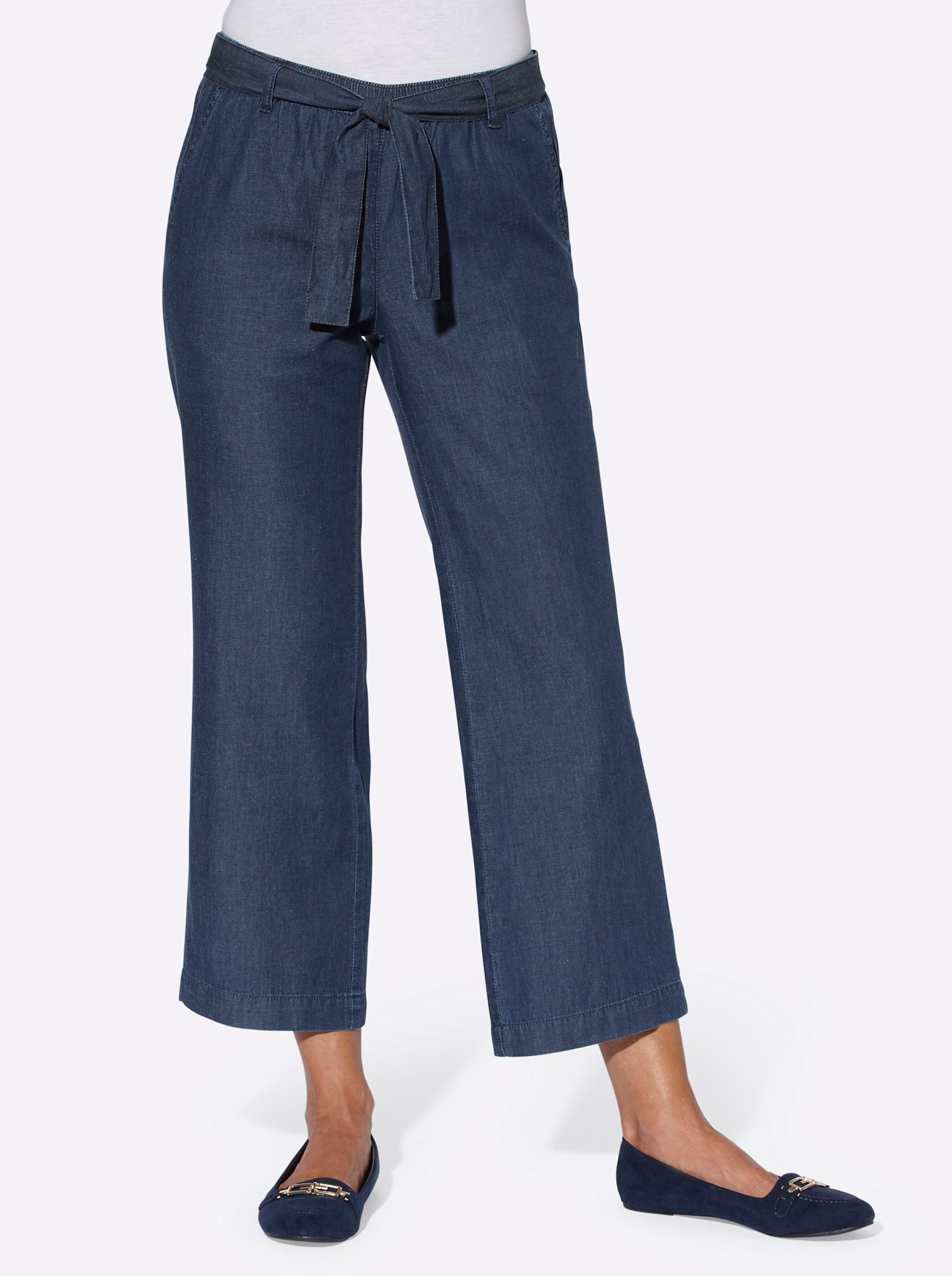 Witt Damen Culotte, blue-stone-washed