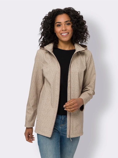 Softshelljacke - sesam-sand-bedruckt