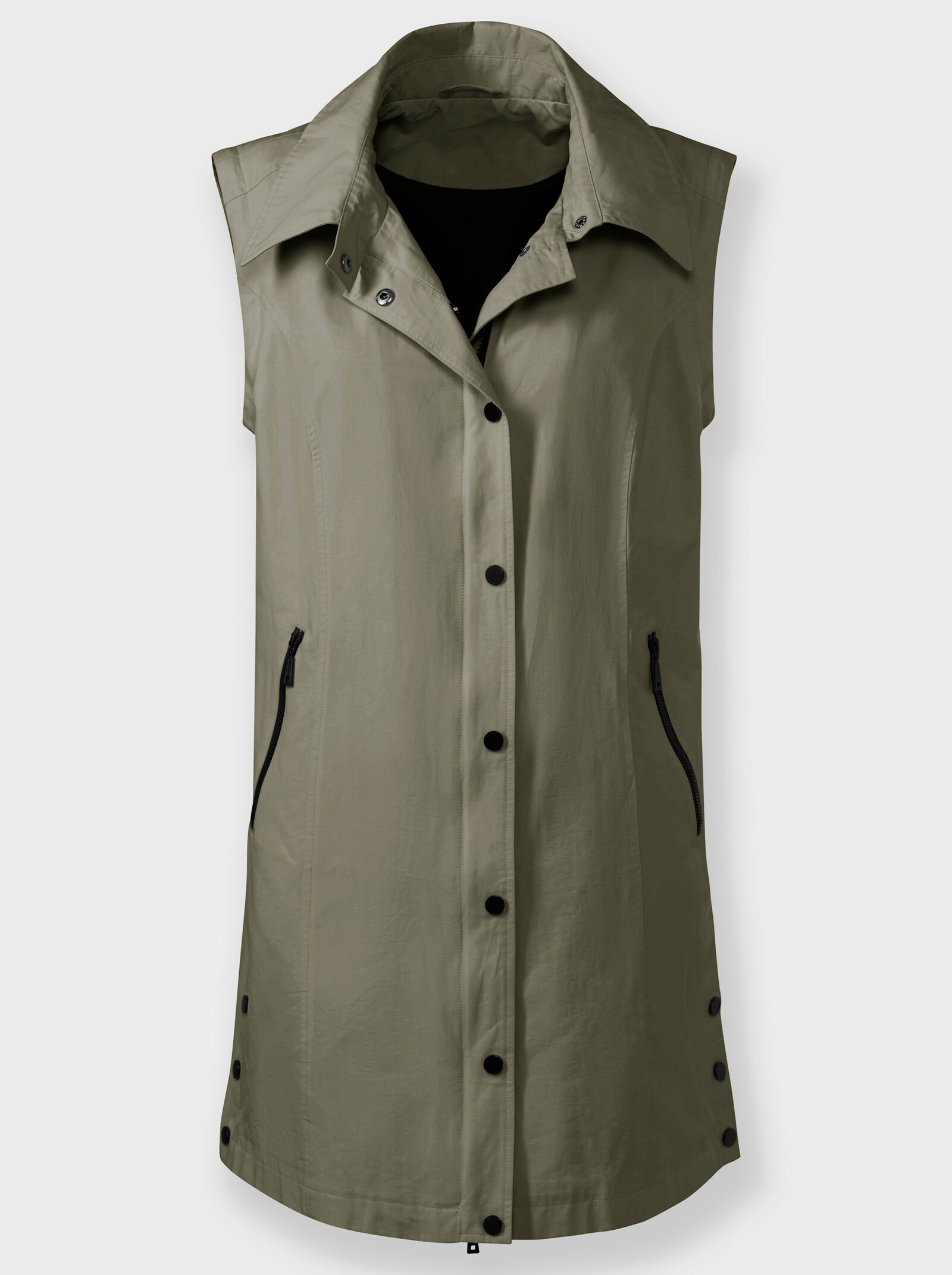 2-in-1-Jacke mit abnehmbarer Kapuze - khaki