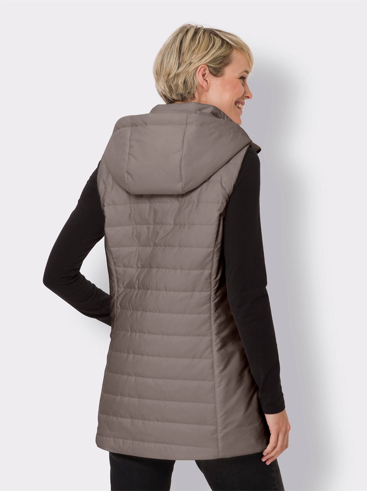 Lang vest - taupe