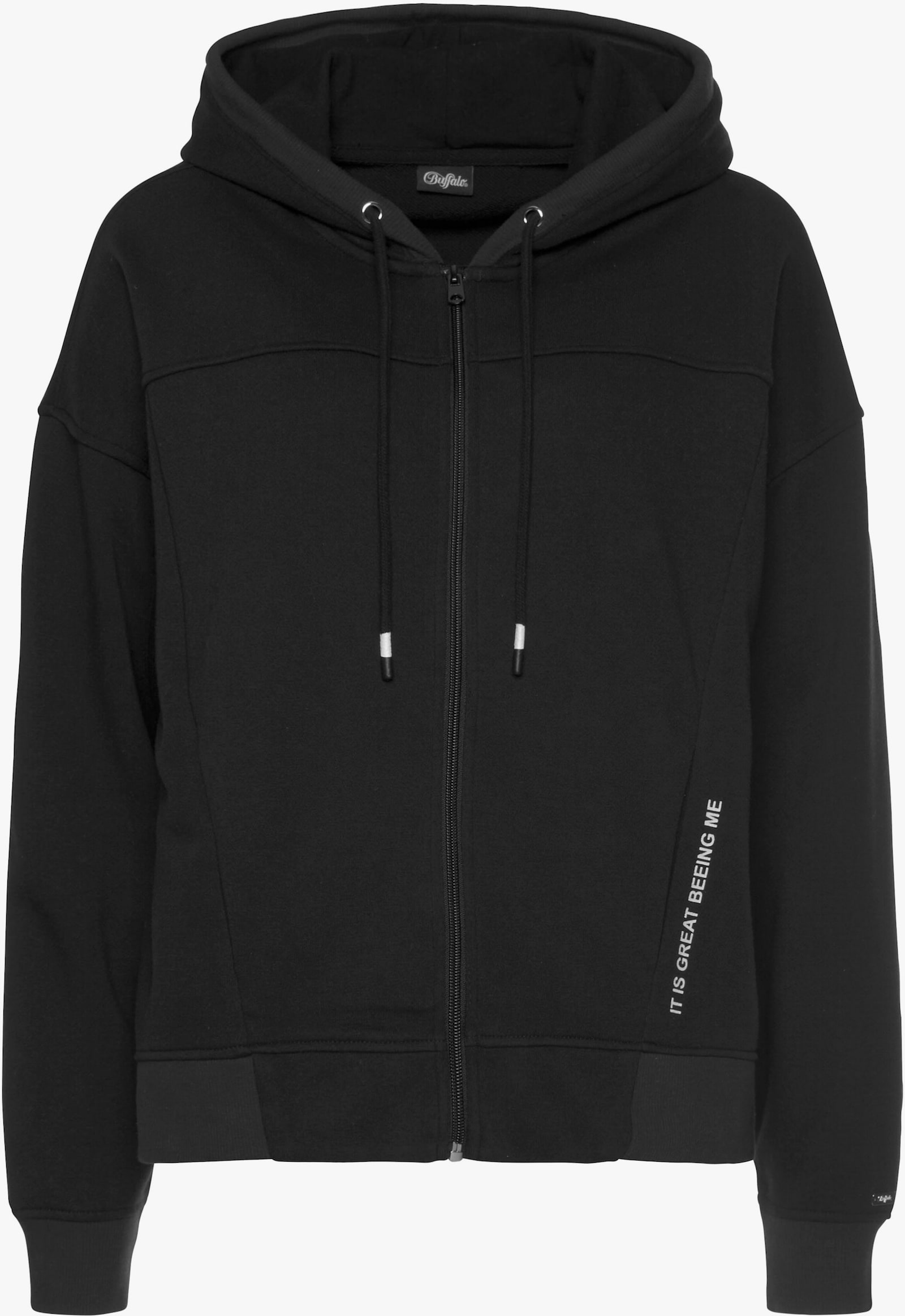 Buffalo Kapuzensweatjacke - schwarz