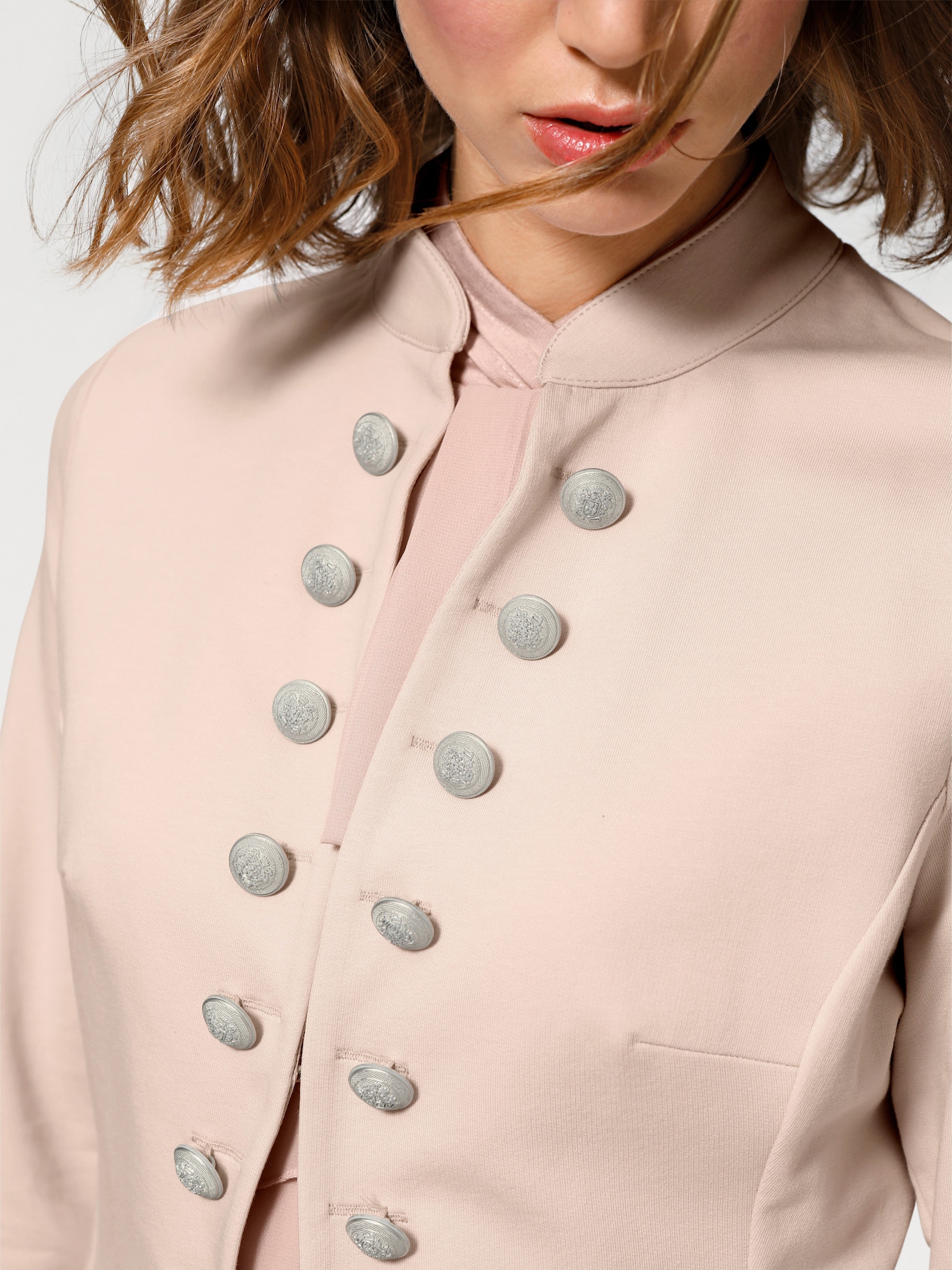 heine Jerseyblazer im Military-Look - puder