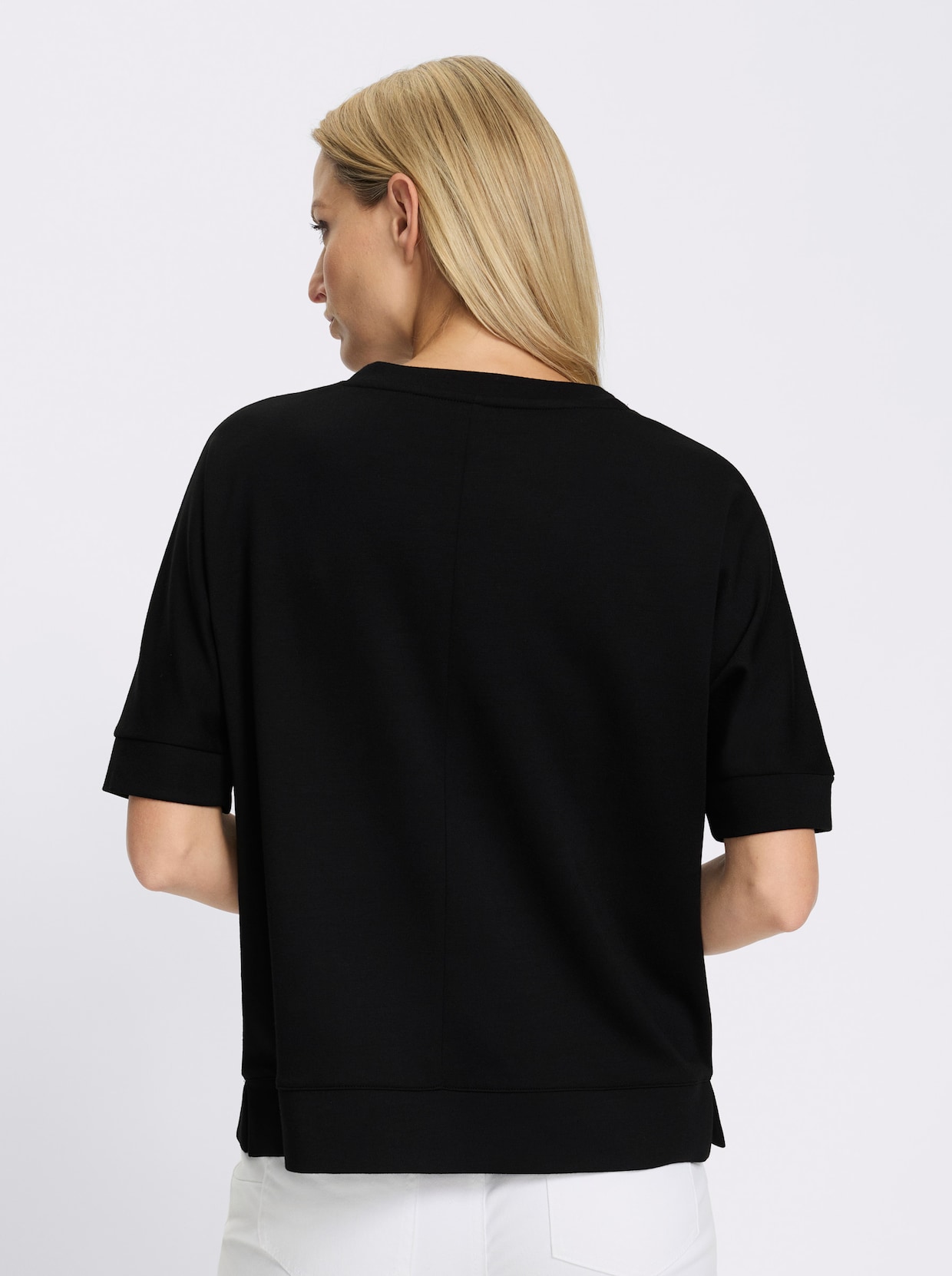 heine Sweatshirt mit Schriftzug - schwarz