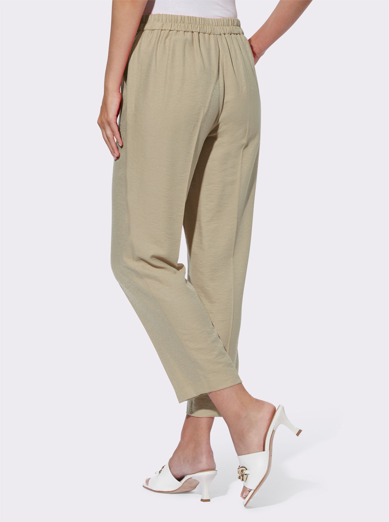 heine Bügelfaltenhose mit rückwärtigem Dehnbund - schlamm