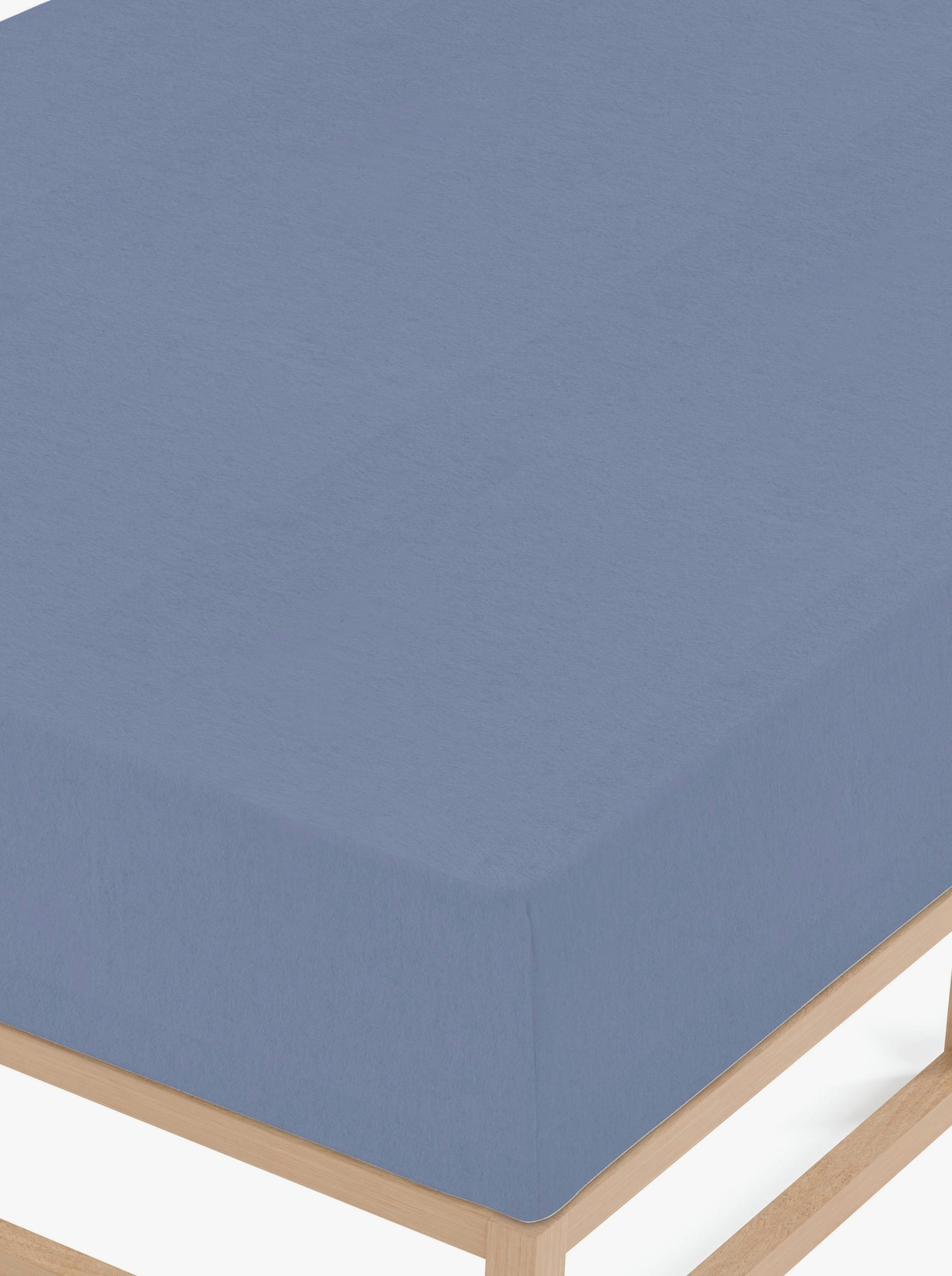 Biberna Spannbetttuch - blau-meliert