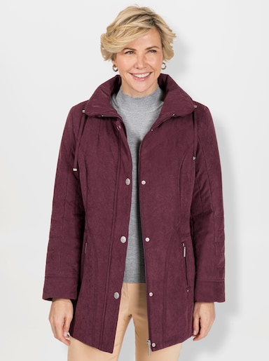 Steppjacke mit Zier-Nieten - burgund
