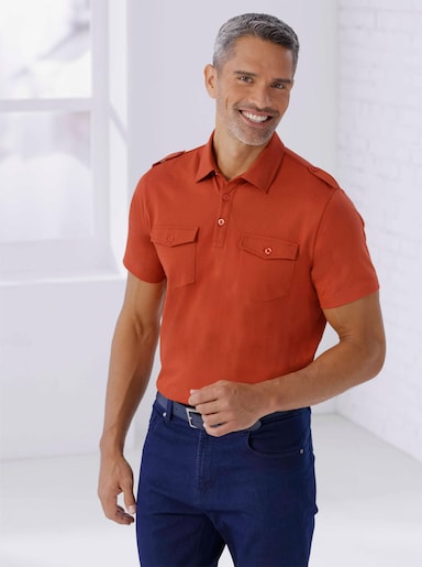 Poloshirt met korte mouwen - roestrood