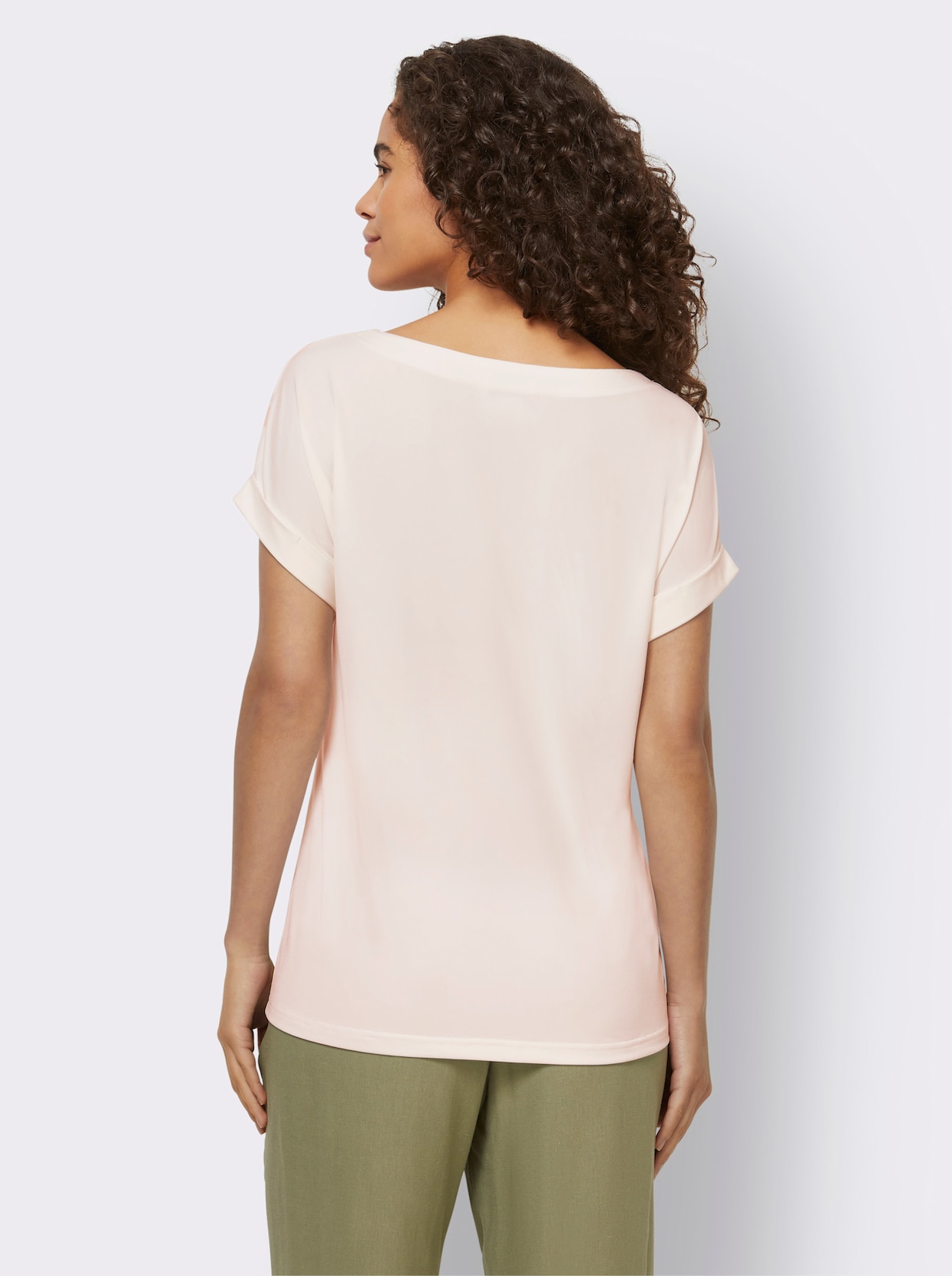 heine T-shirt - écru-rose clair imprimé
