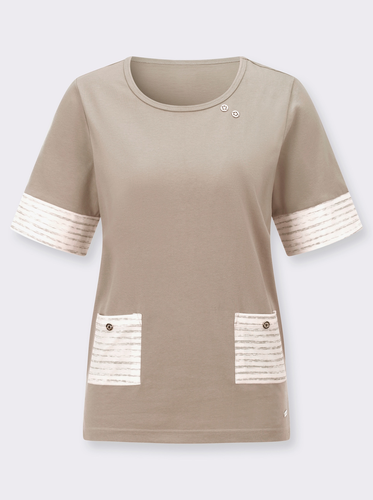 Kurzarmshirt - sesam