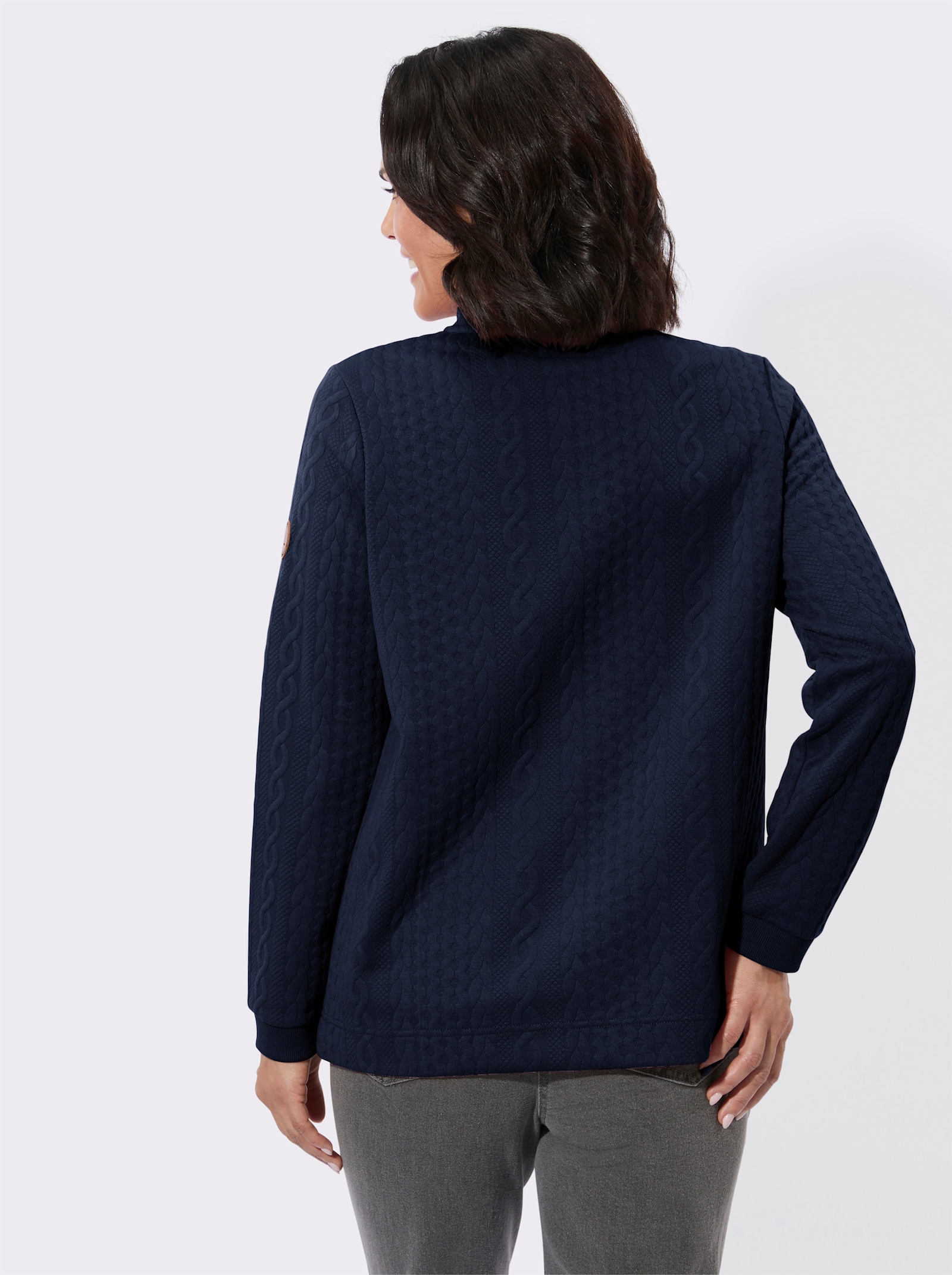 Shirtjacke mit Reißverschluss - marine