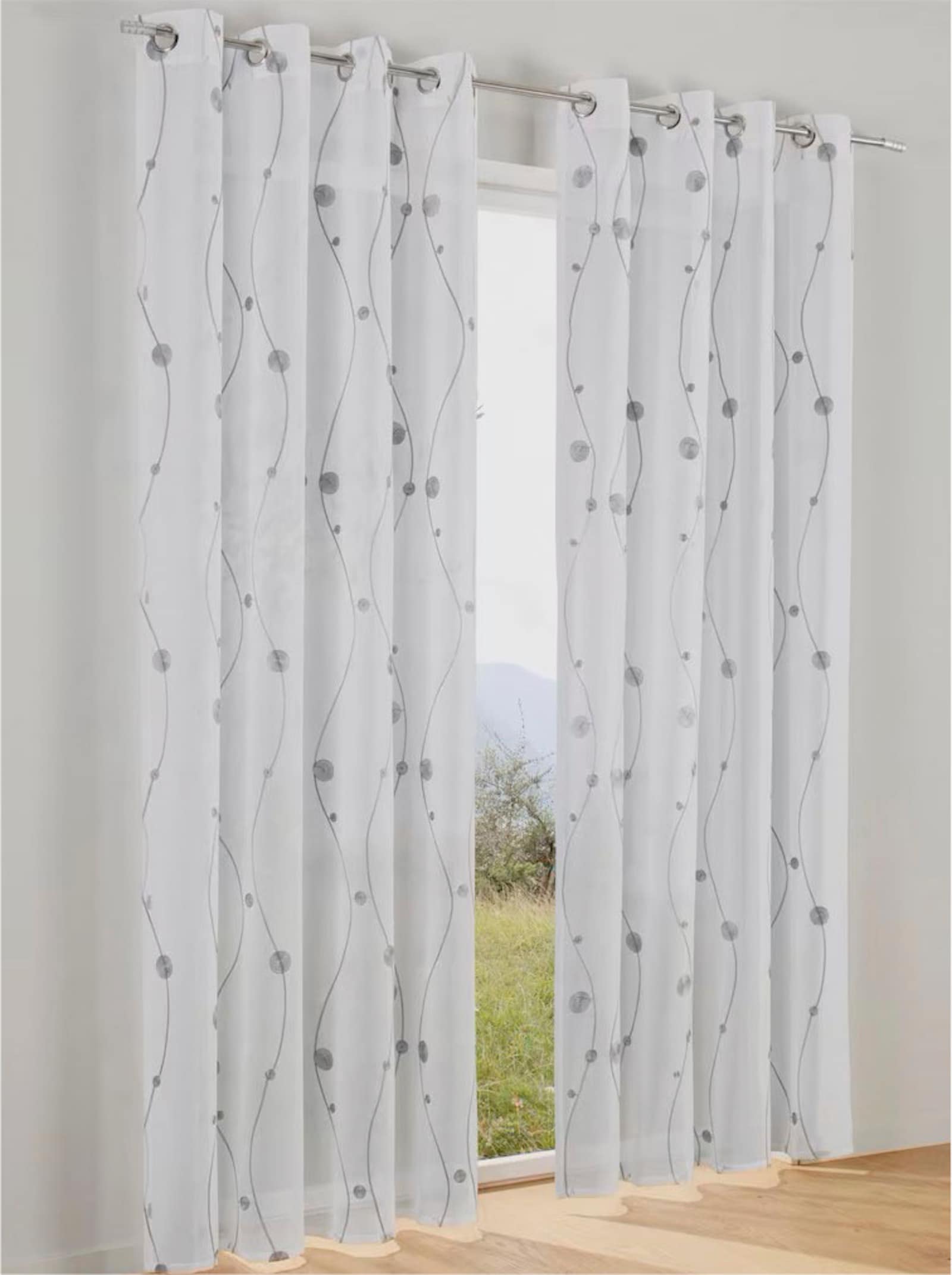 heine home Dekostore - grau-weiß