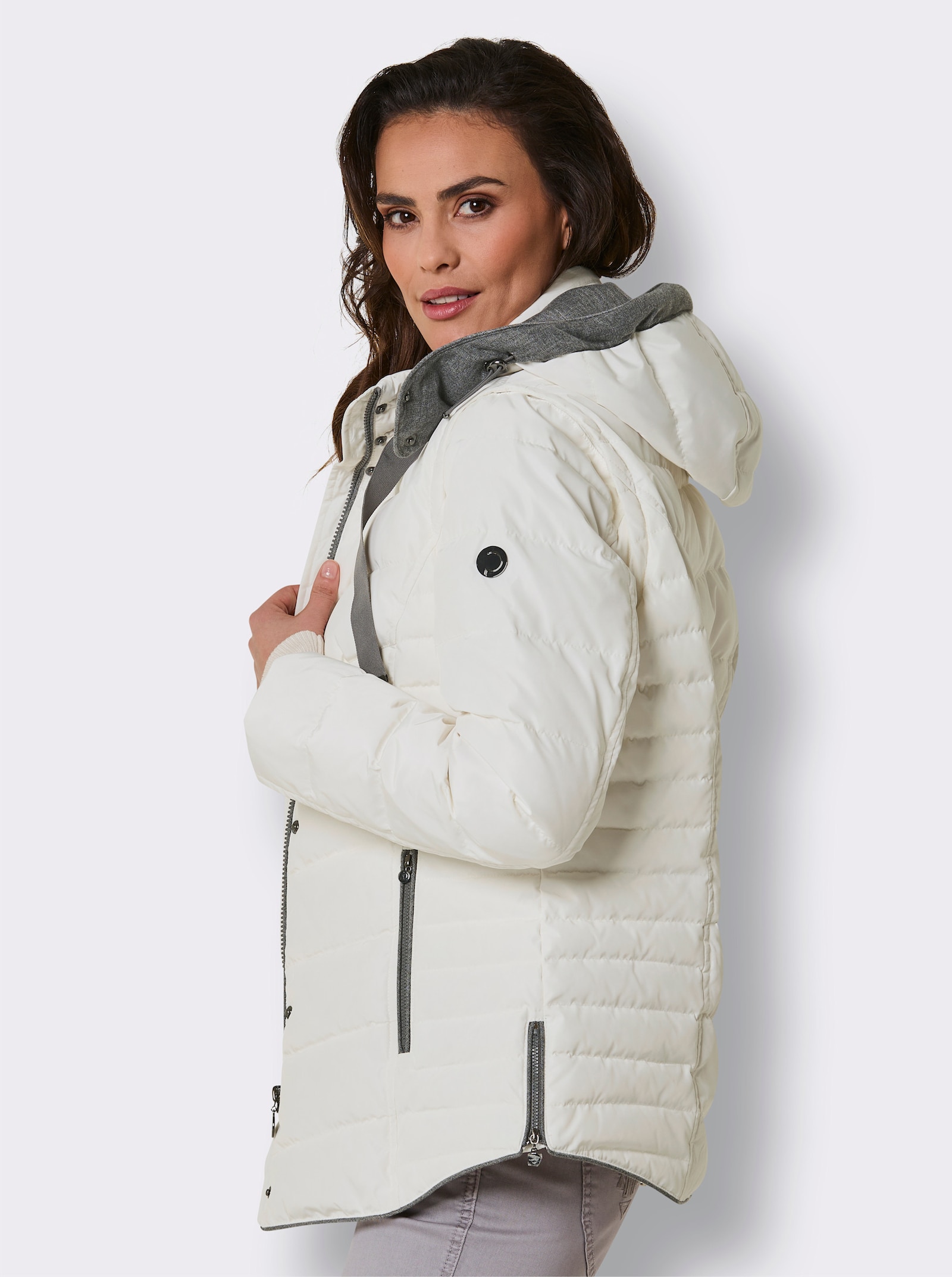 CREATION L PREMIUM Daunenjacke mit Westen-Funktion - ecru