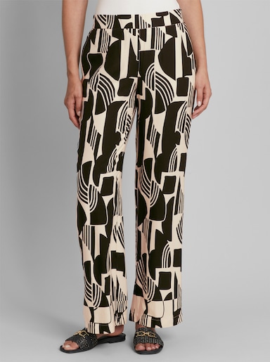 heine Schlupfhose mit Grafik-Dessin - schwarz-sand-bedruckt