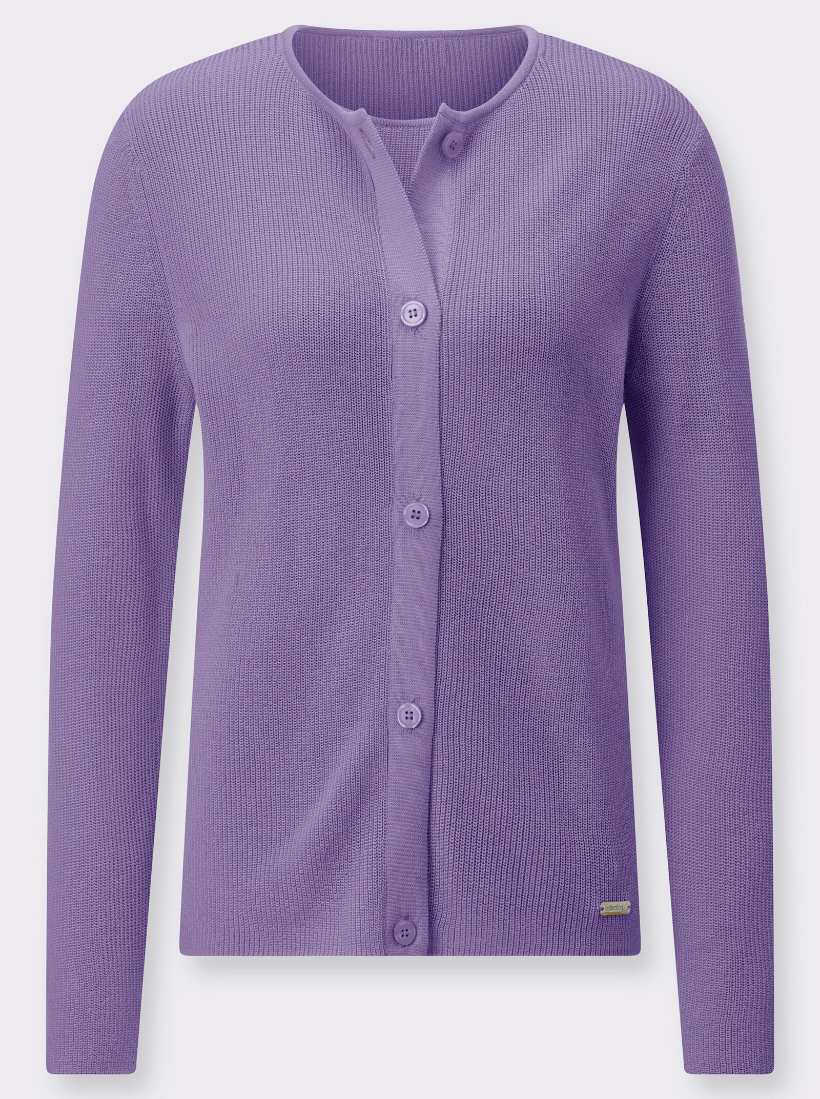 Twin-Set aus reiner Baumwolle - lavendel