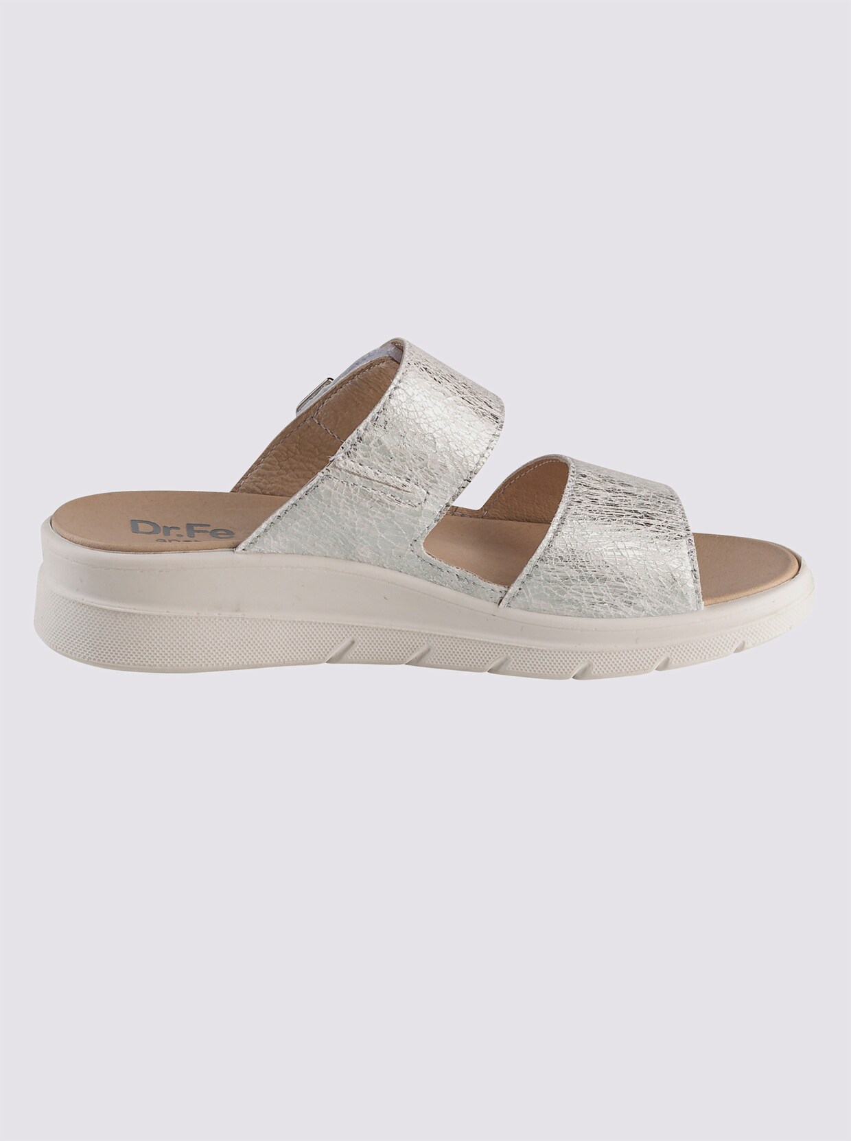 Dr. Feet Pantolette - silberfarben