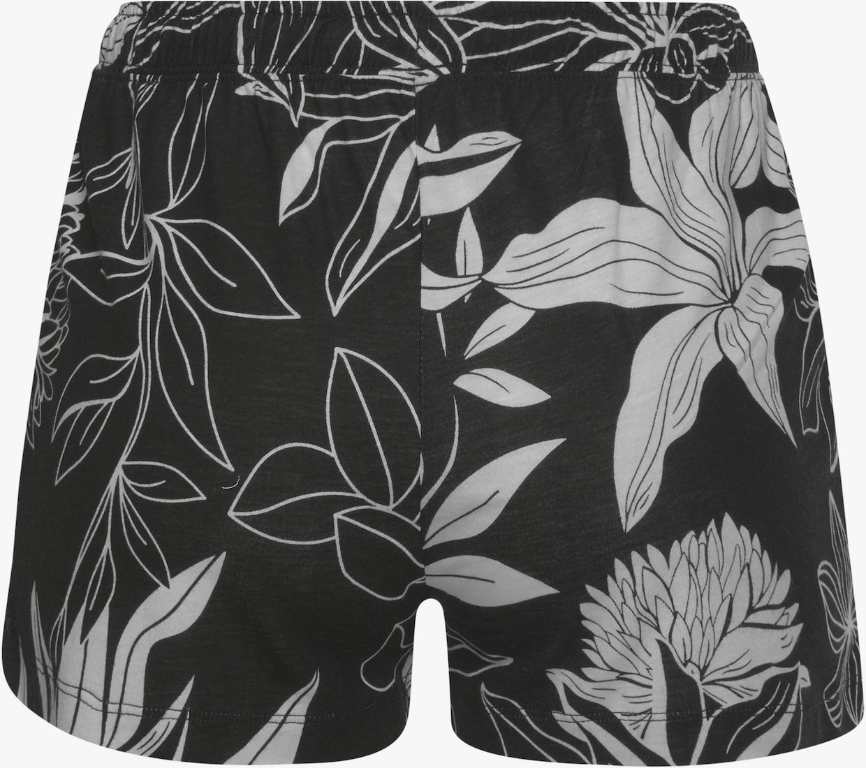 LASCANA Short de nuit - noir à fleurs