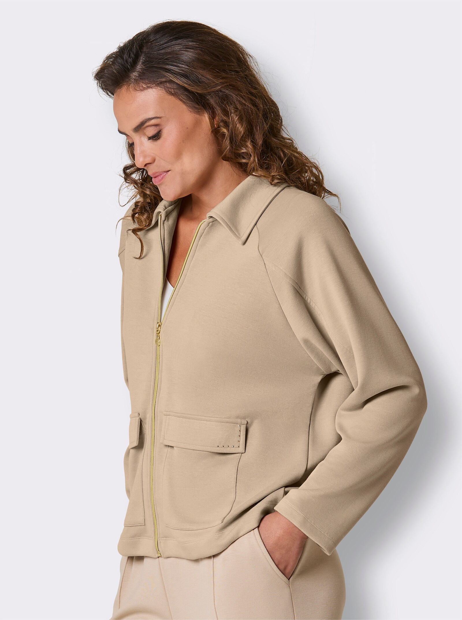 CREATION L PREMIUM Jacke mit Modal - beige
