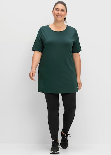 sheego Funktionsshirt - tiefgrün
