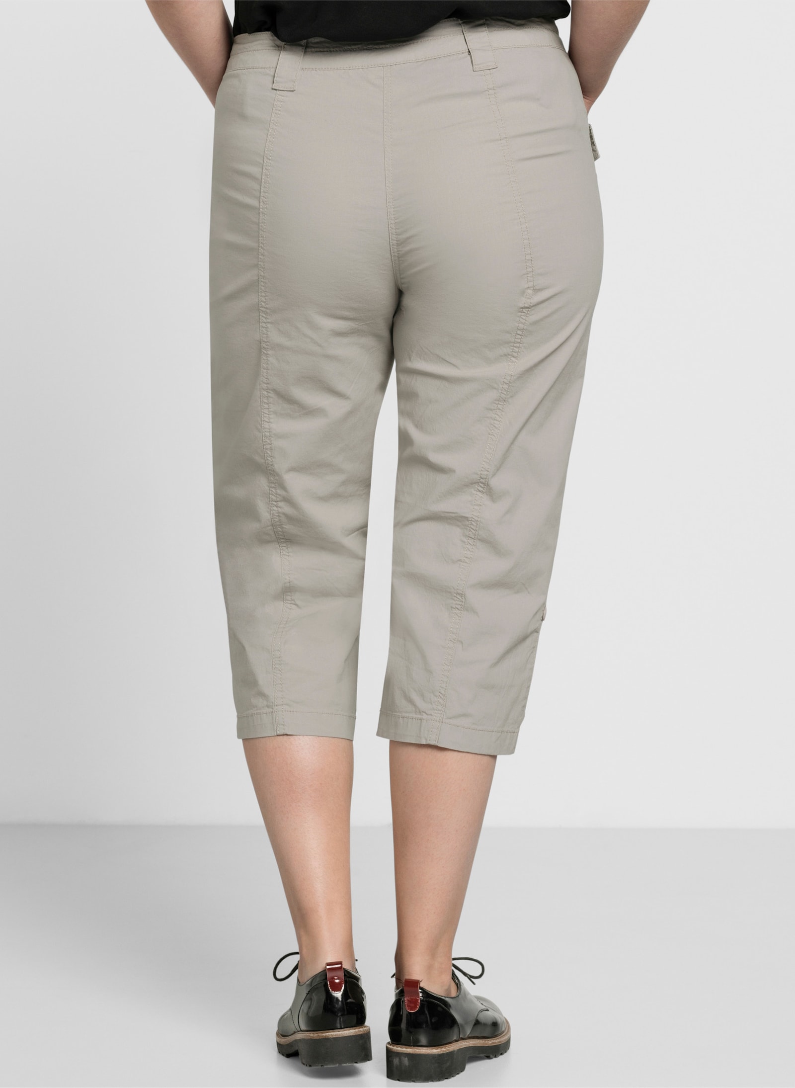 sheego 3/4-Hose mit Krempelfunktion - beige
