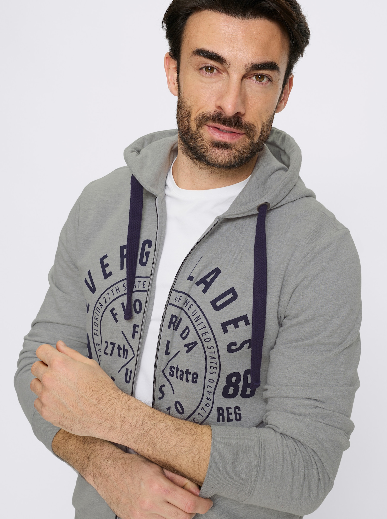 Catamaran Sweatjacke - grau-meliert