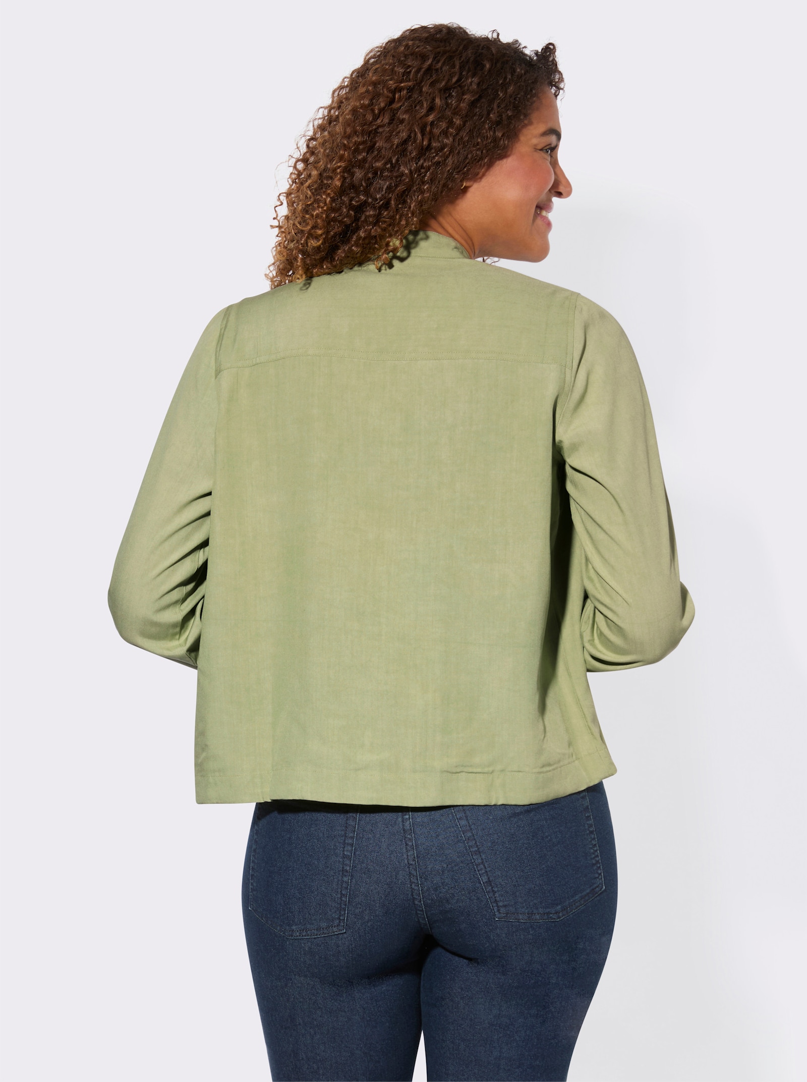 Blusenjacke in Oversize-Form - schilf