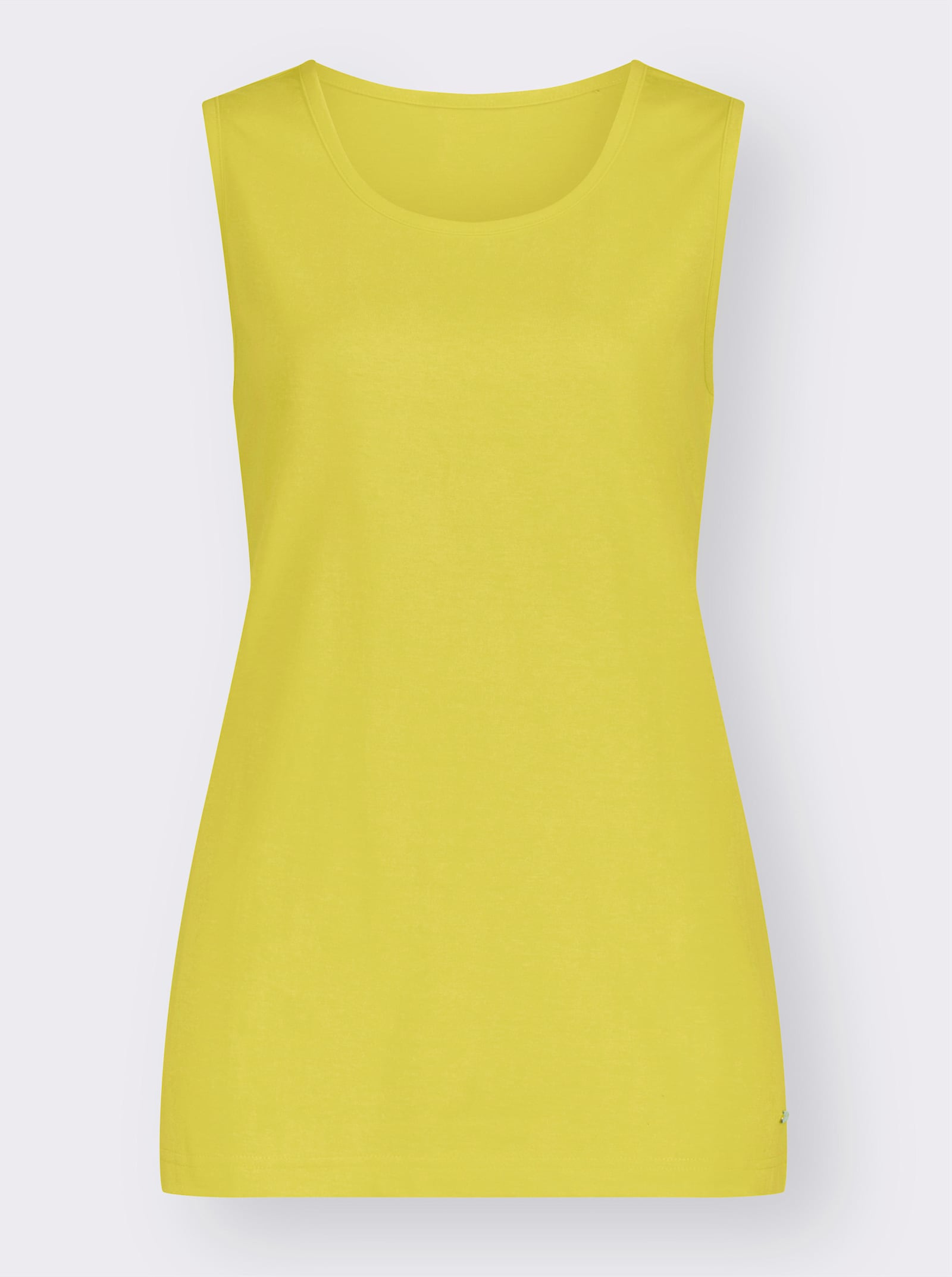 Shirttop mit Rundhals-Ausschnitt - limone
