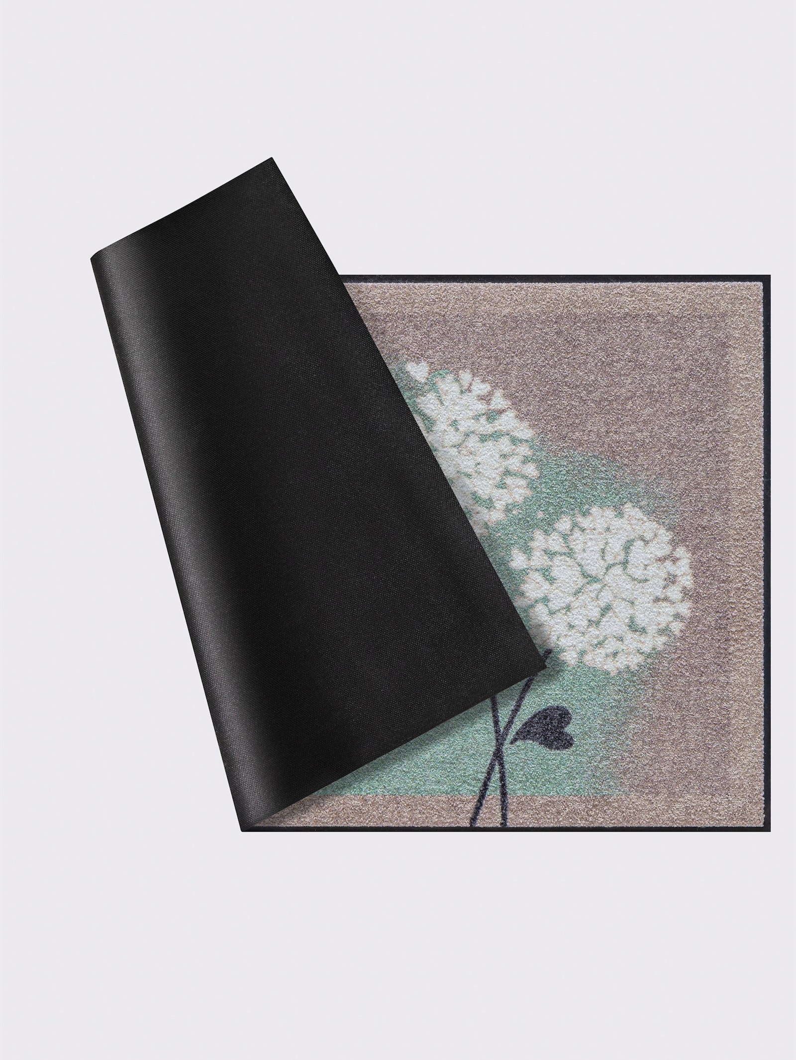 Salonloewe Fußmatte - grün-ecru-gemustert