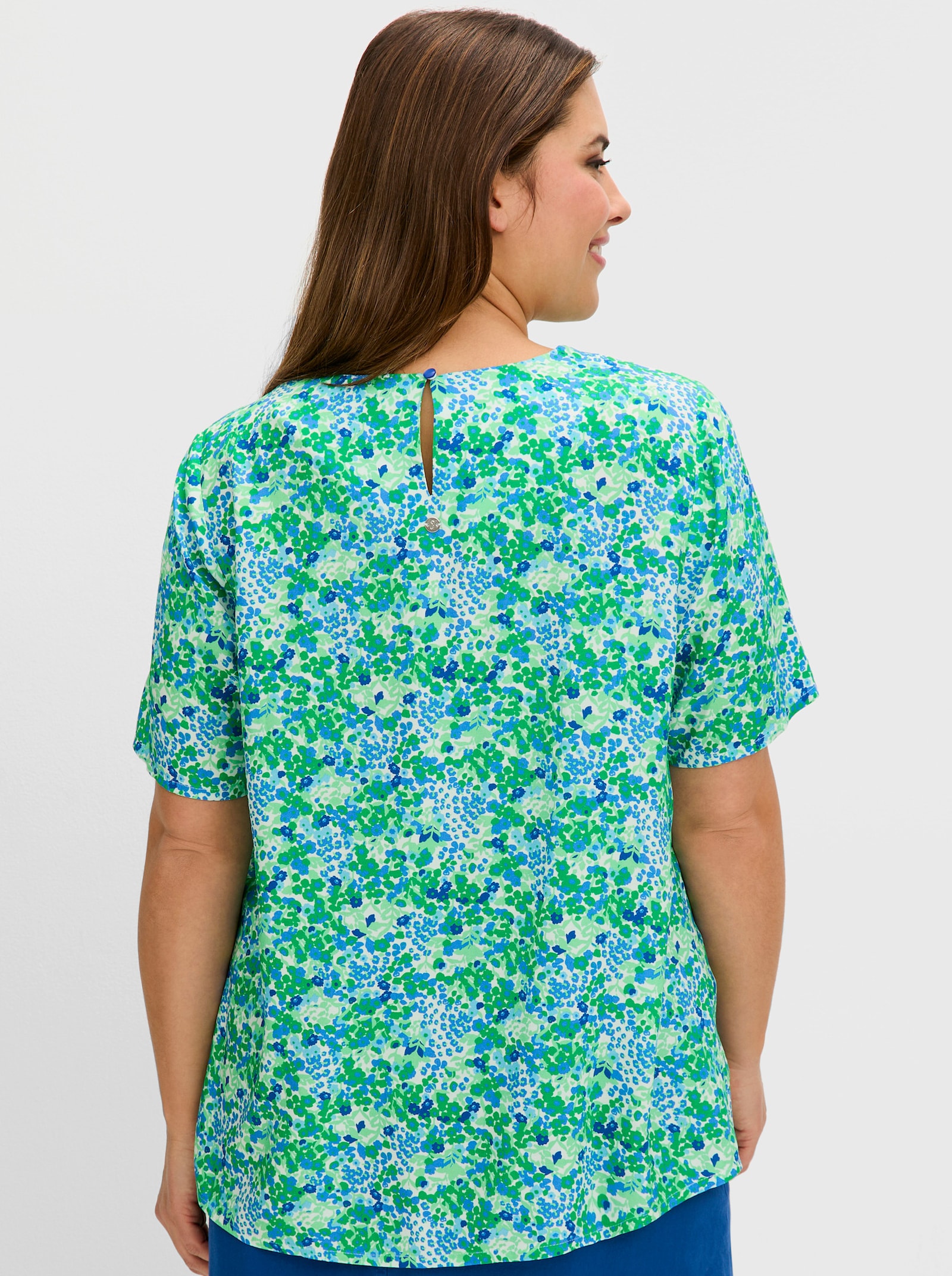 sheego Tunika in A-Linie - blattgrün-gemustert
