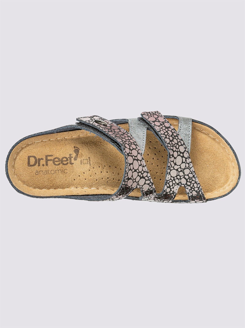 Dr. Feet Pantolette in anthrazit heine