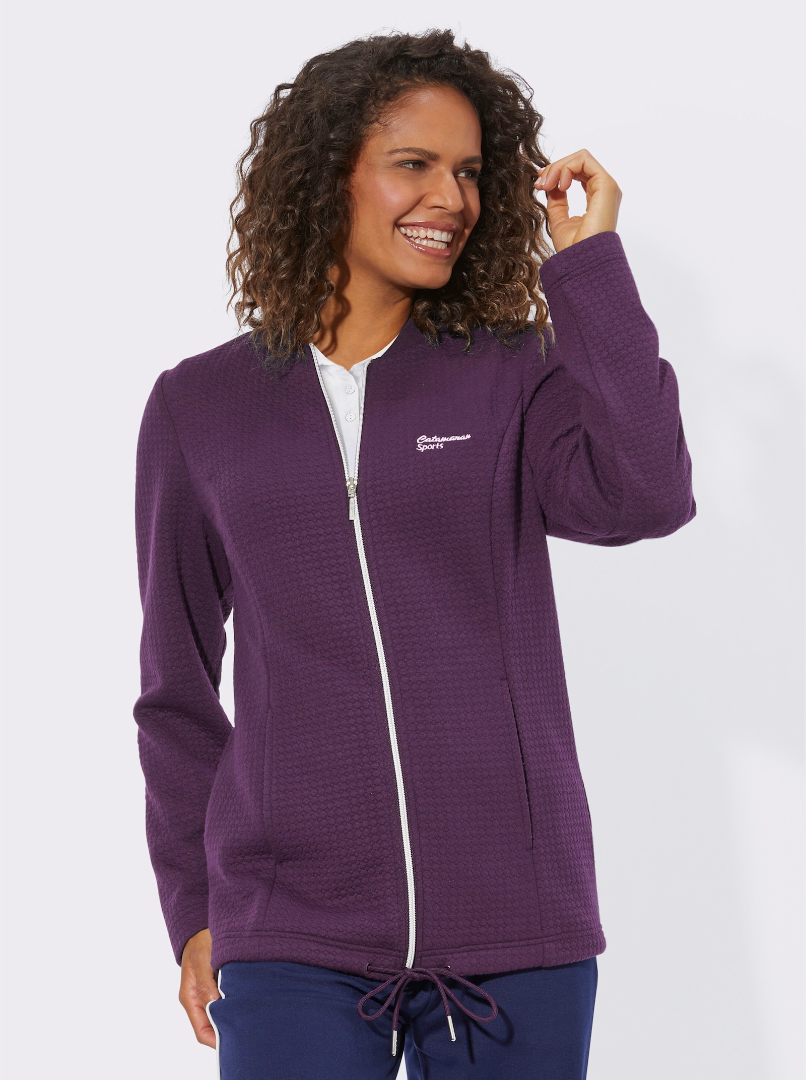 Catamaran Sports Funktionsjacke in Waffelstruktur - traube